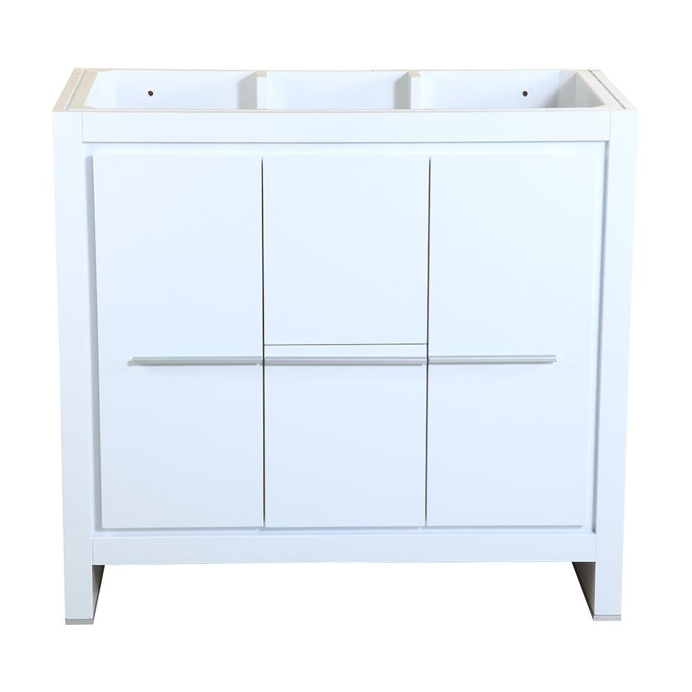 Fresca FCB8136WH Allier 36-in White Bathroom Vanity Base Cabinet without Top