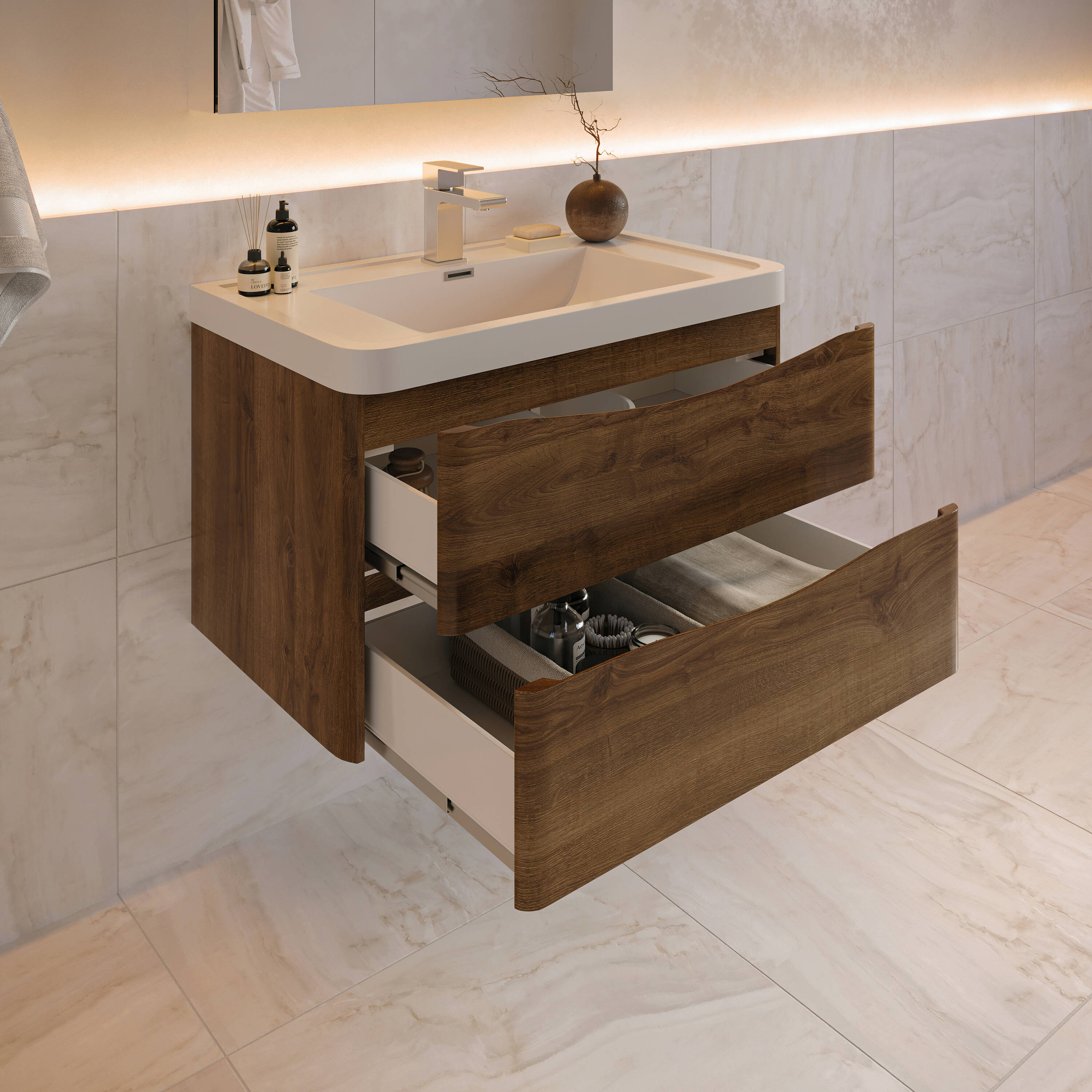 Fresca FVN9032RW Bath-Vanity-Combo - View #3