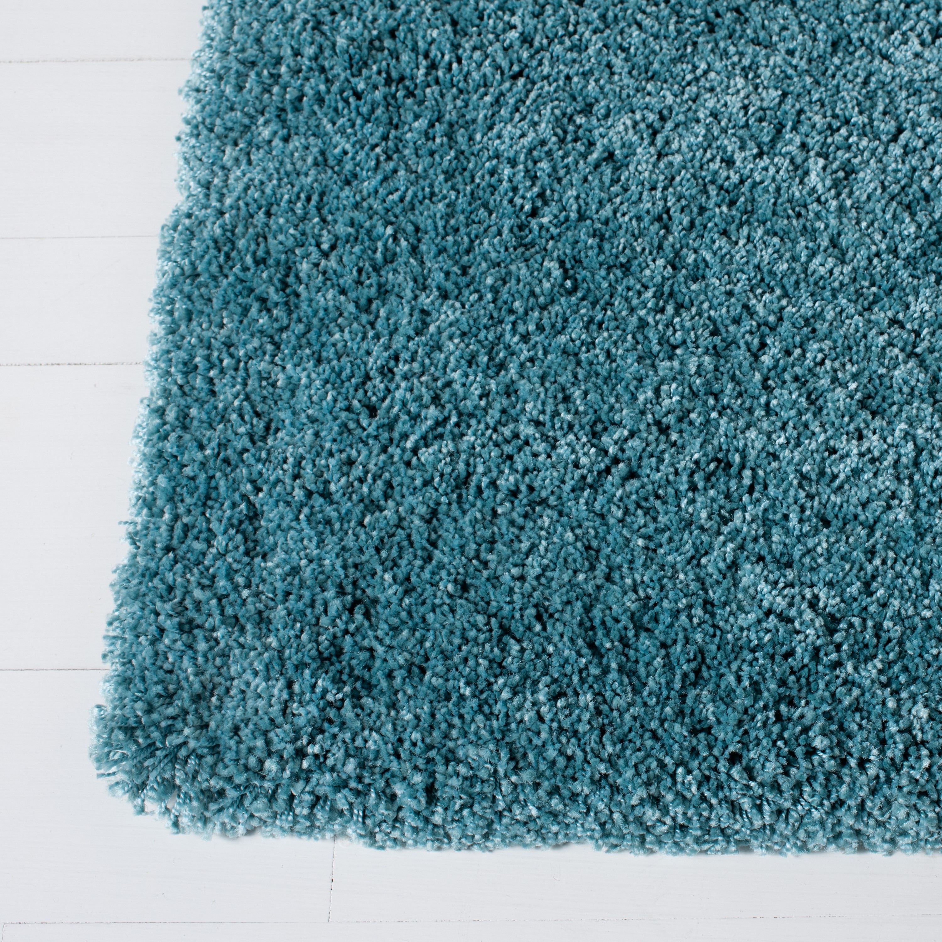 Safavieh Milan Shag 8 X 10 (ft) Aqua Blue Indoor Solid Area Rug SG180 ...