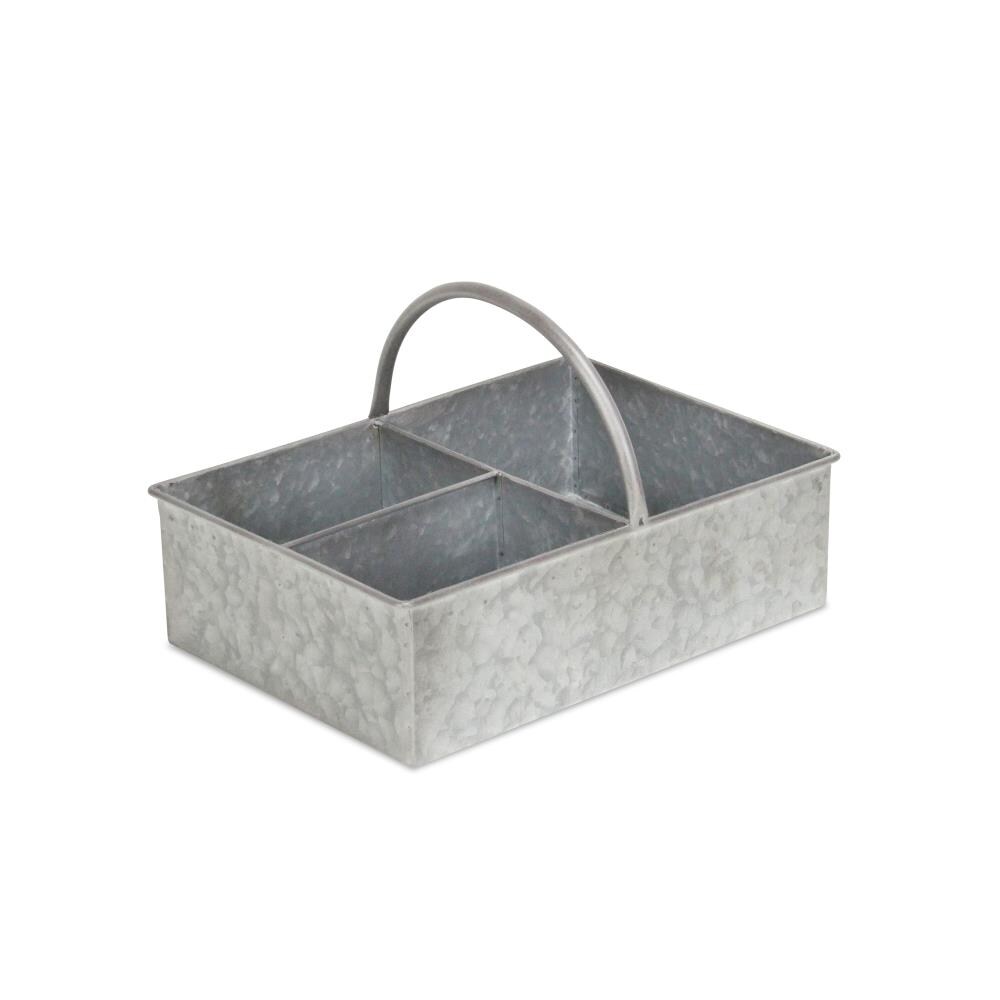 Cheung's FP-4013 Trays and Caddies 9-in x 13-in Silver 3 Divided Rectangle Serving Caddy