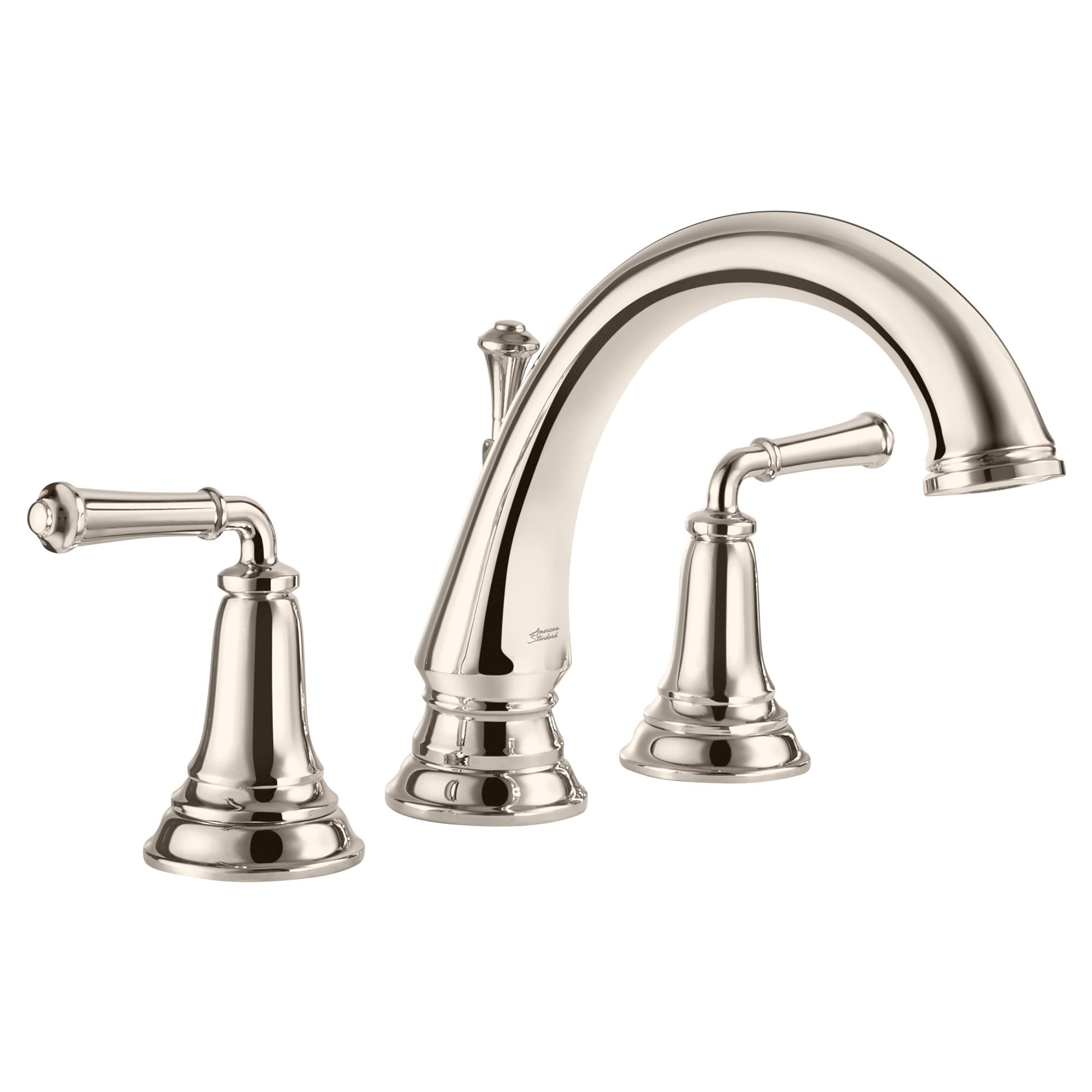 American Standard T052900.013 Delancey Polished Nickel 2-handle Deck-mount Roman High-arc Bathtub Faucet