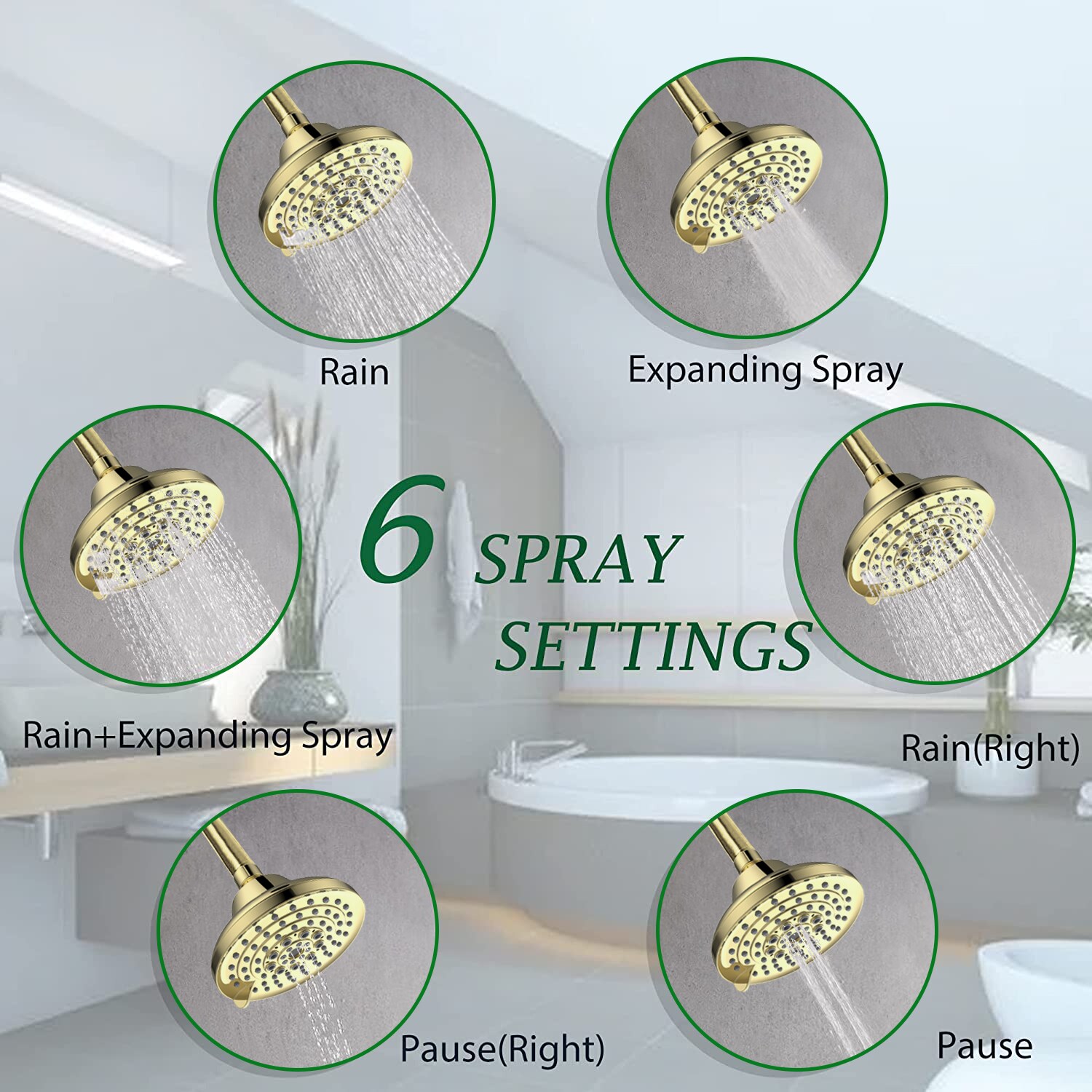 Clihome TWSHA015-5BG Fixed-Showerhead - View #7