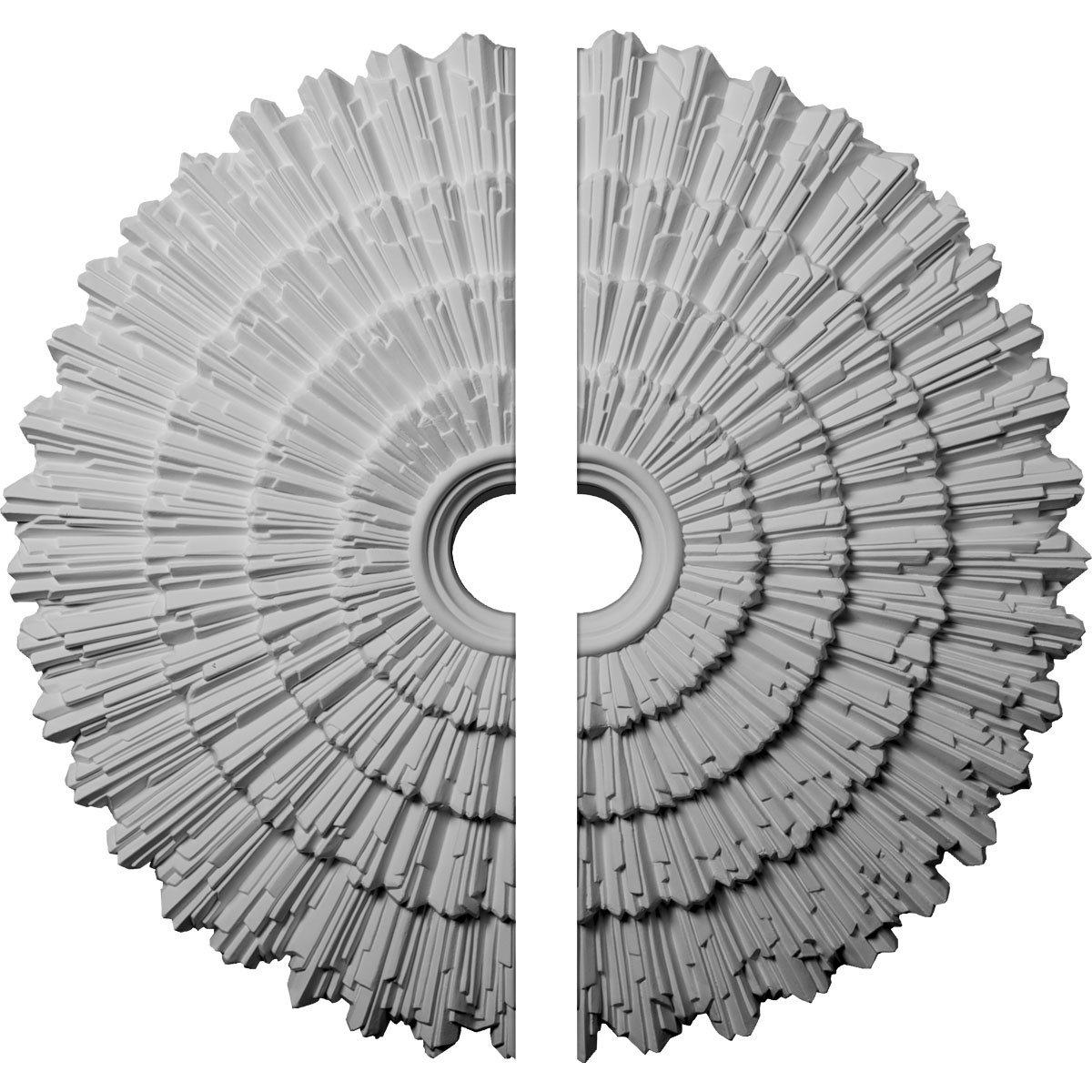 Ekena Millwork CM24EN2 Eryn 24.75-Inches W x 24.75-Inches L Architectural Primed Polyurethane Split Ceiling Medallion