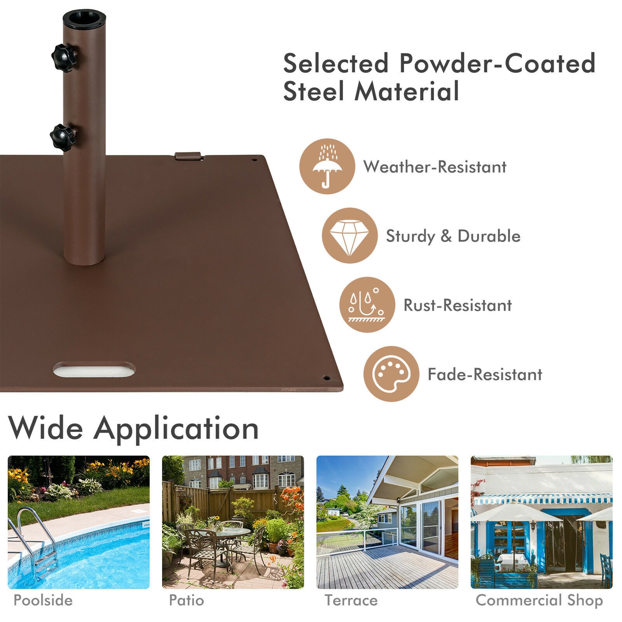 WELLFOR TDJ10531 Umbrella-Bases - View #4