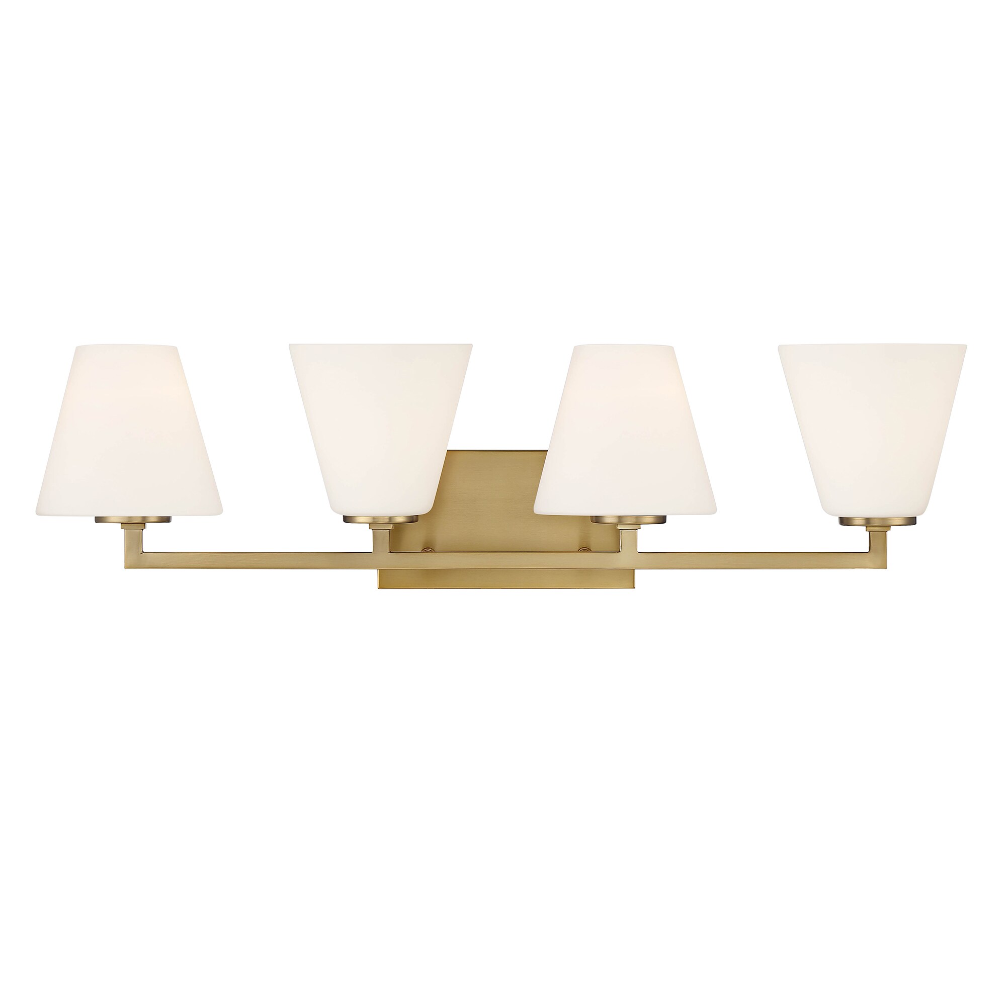 Palmyra Brushed Gold 4-Light Tapered Vanity Bath Light