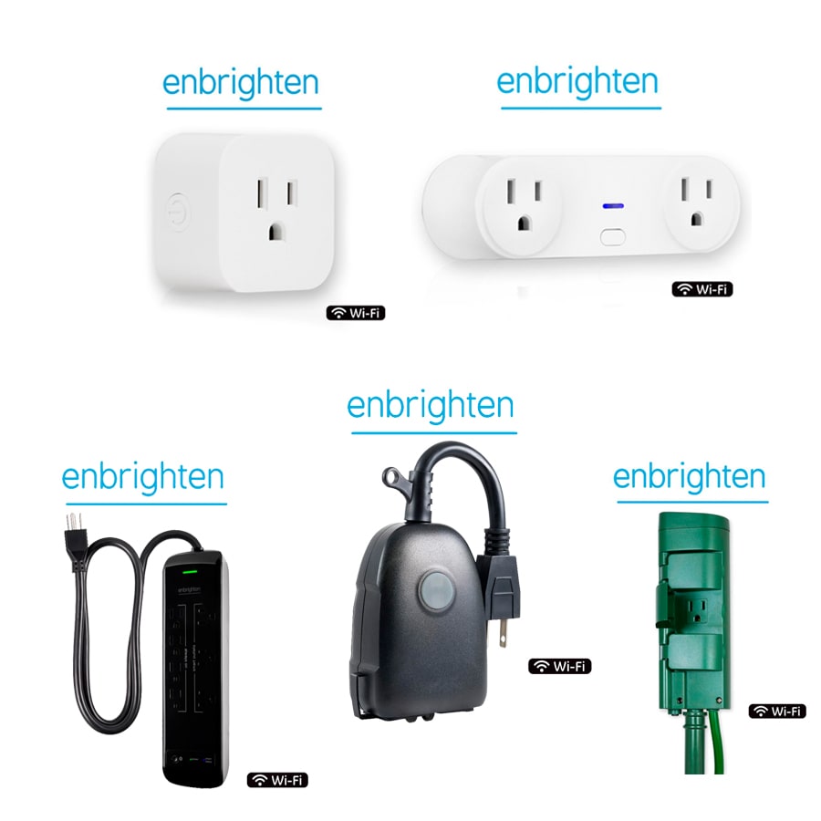 Enbrighten Wi-Fi 125-Volt 2-Outlet Outdoor Smart Plug in the Smart Plugs  department at