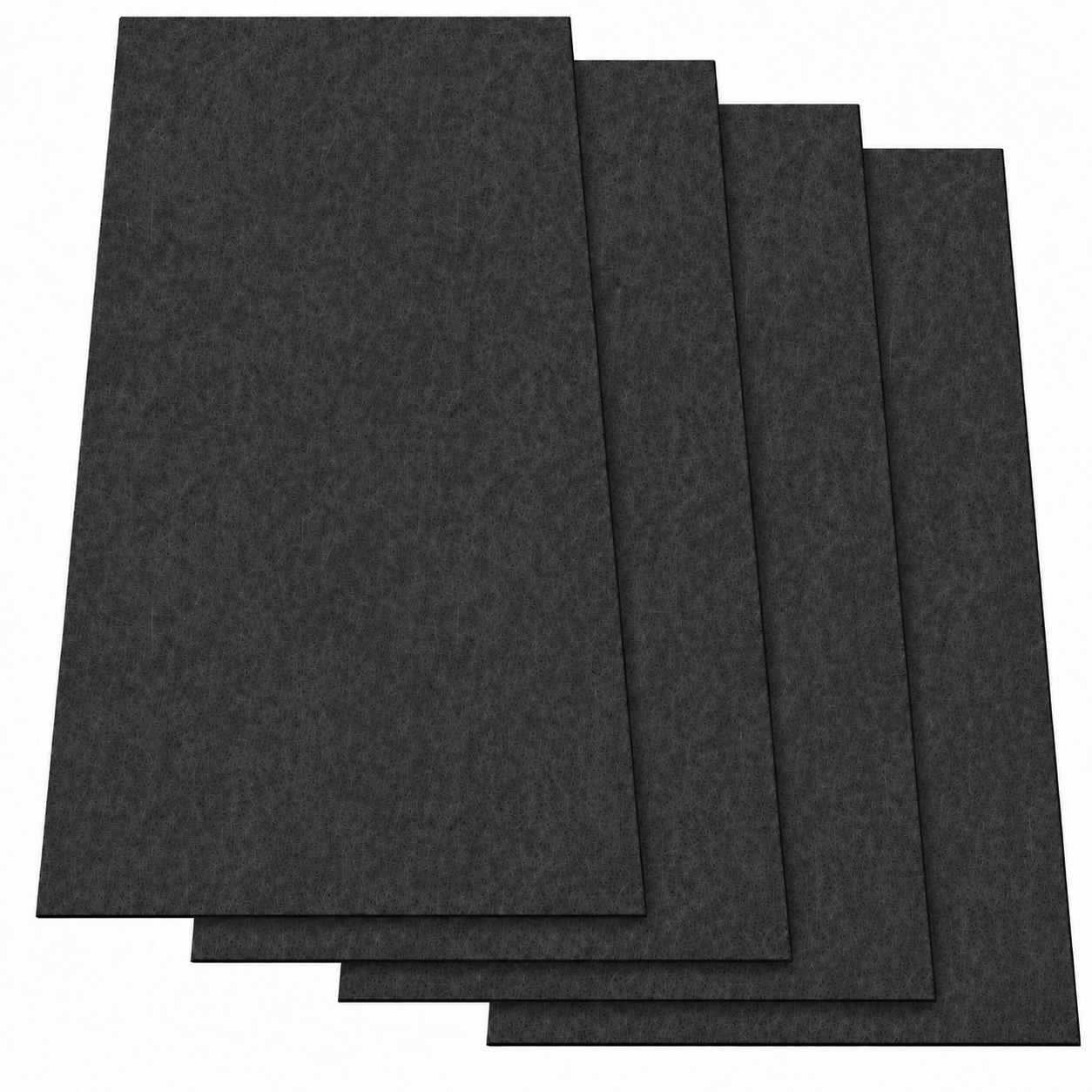 Aoibox  36 x 72 in Absorbent Oil Spill Mat with Rubber Backing for Garage Floor Protection 4 Pack Set Dark