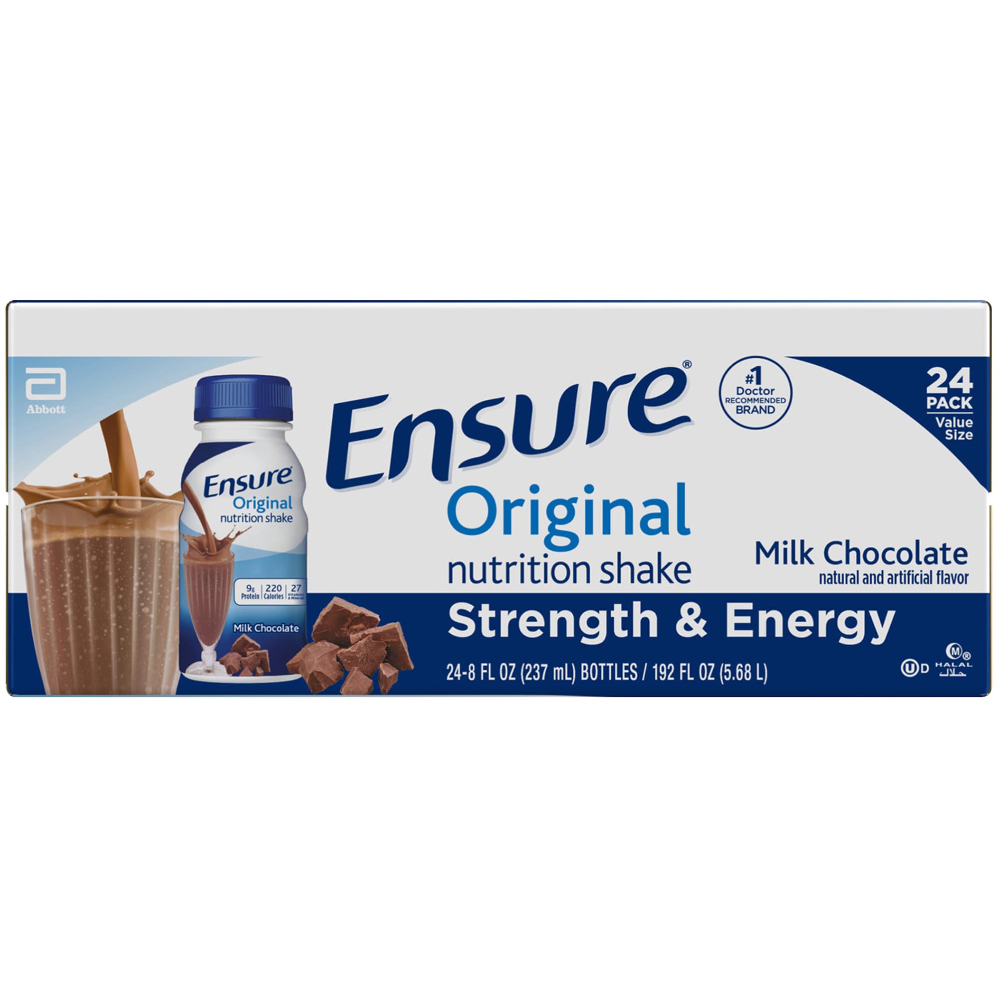 Ensure 220-00594 Nutrition shake 24 -Pack Decaffeinated Milk chocolate Single-Serve Hot cocoa