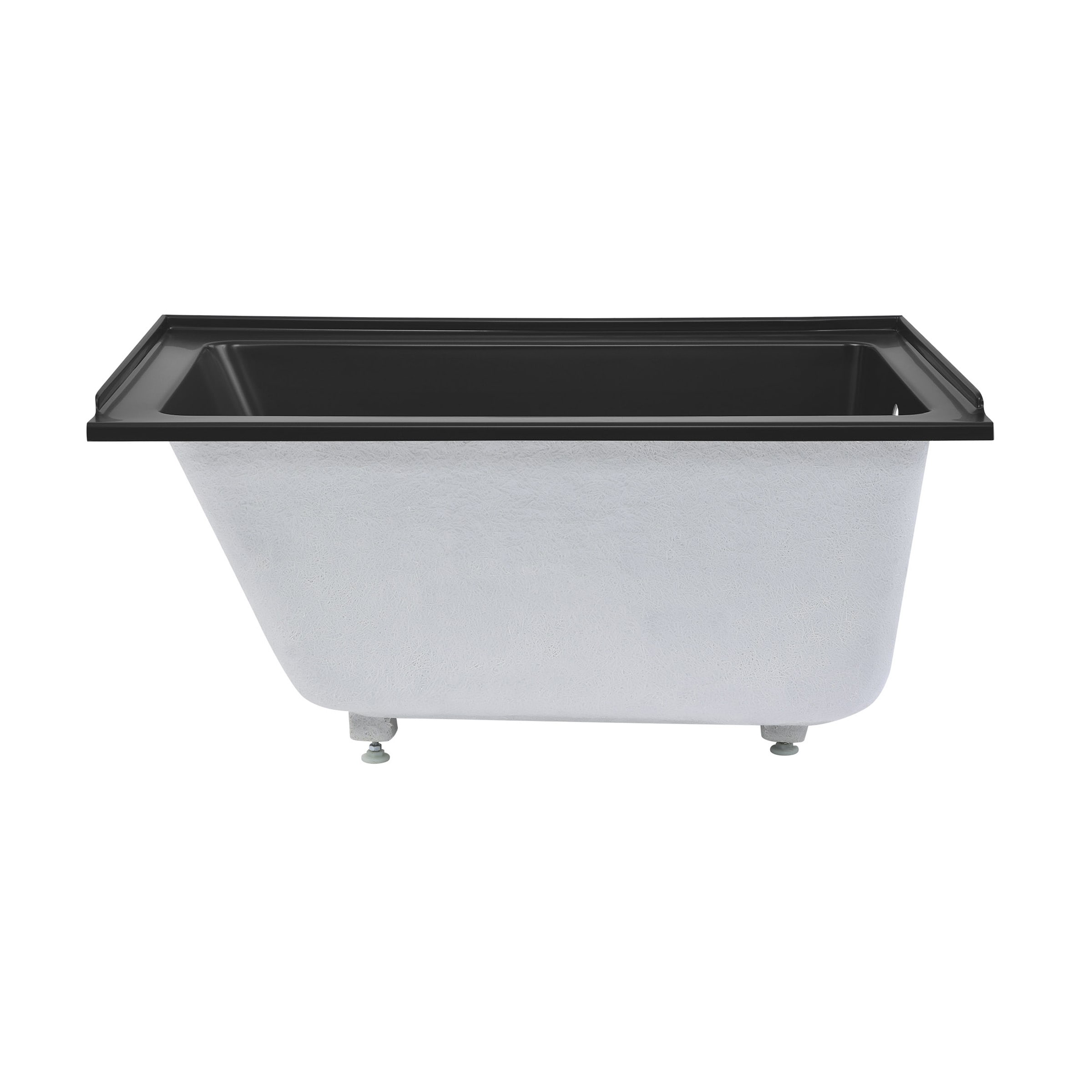 Swiss Madison SM-25-ABLAU73BK Lausanne 48-in x 30-in Matte Black Acrylic Rectangular Alcove Soaking bathtub ( Right Drain )
