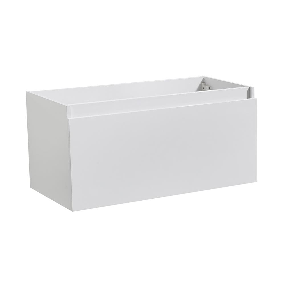 Fresca Mezzo 36-in White Bathroom Vanity Base Cabinet without Top at ...