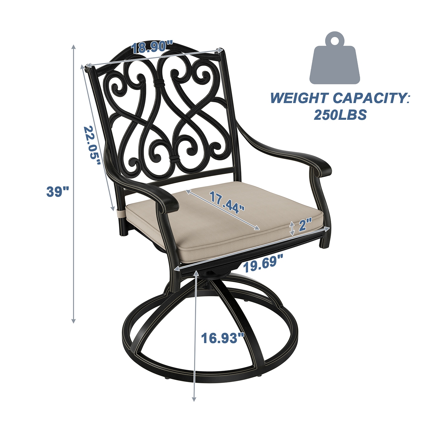 Mondawe 21OD011025OR-2 Patio-Chairs - View #7