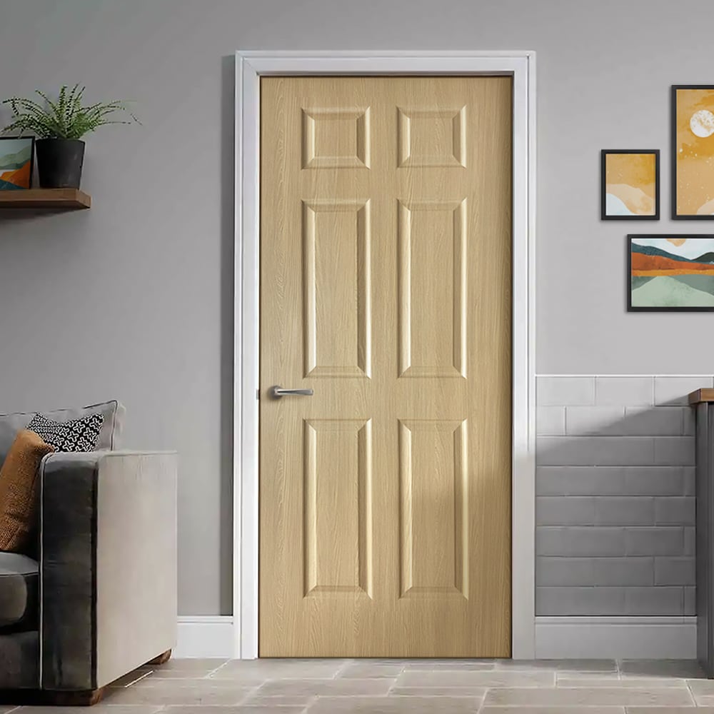 CALHOME OAK-6PANEL-80X30 Slab-Doors - View #3