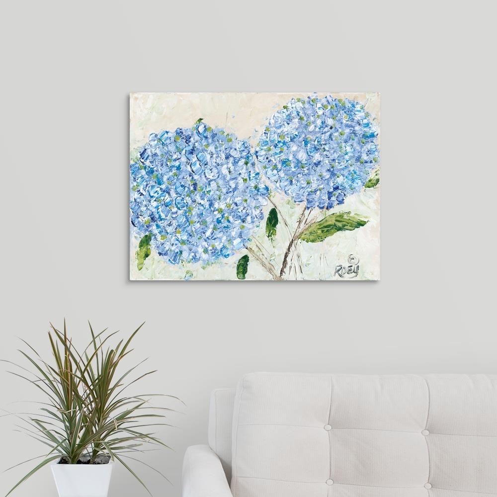 GreatBigCanvas Blue Hydrangeas I by Roey Ebert 18-in H x 24-in W ...