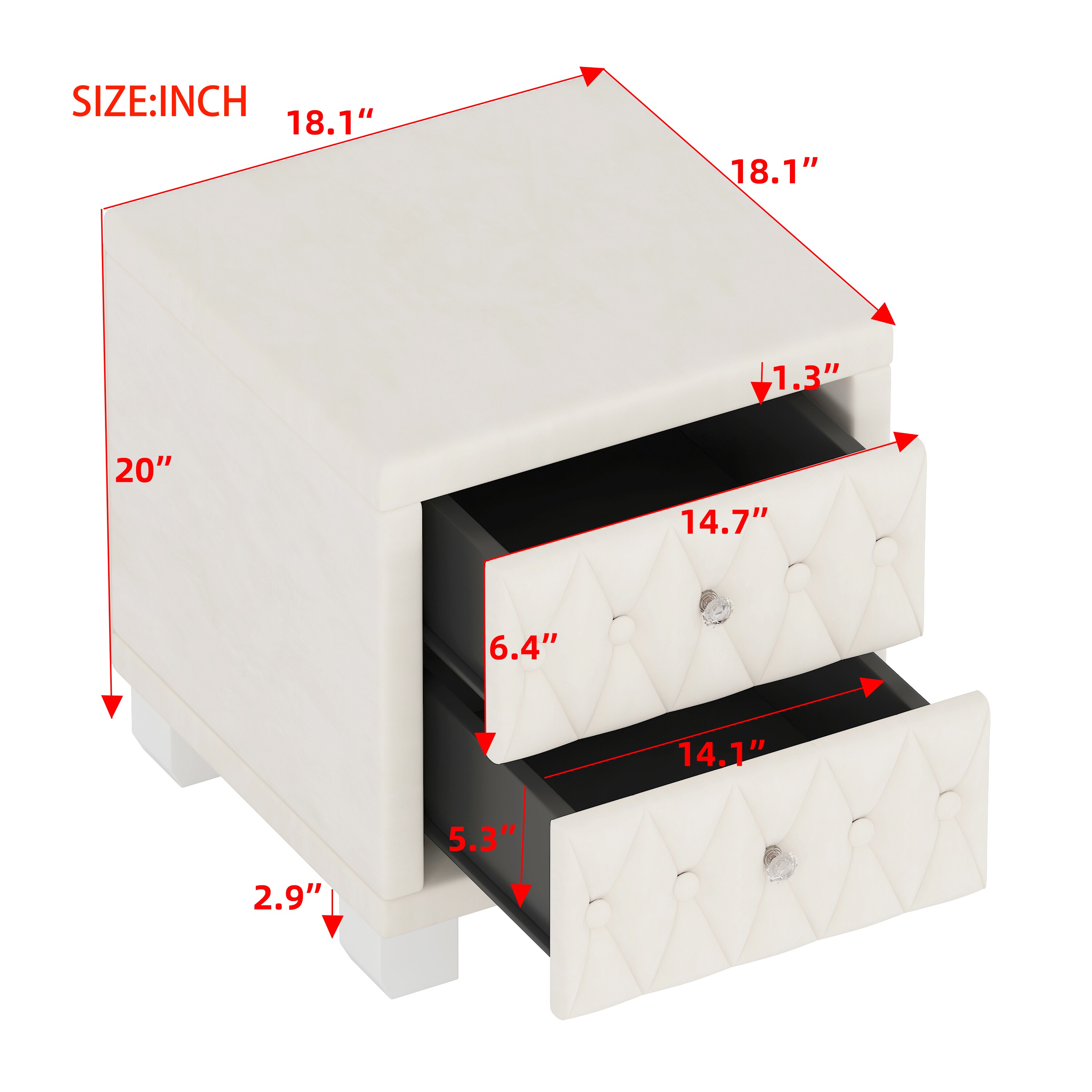 Clihome CL-JH022-014BL-N nightstands - View #8