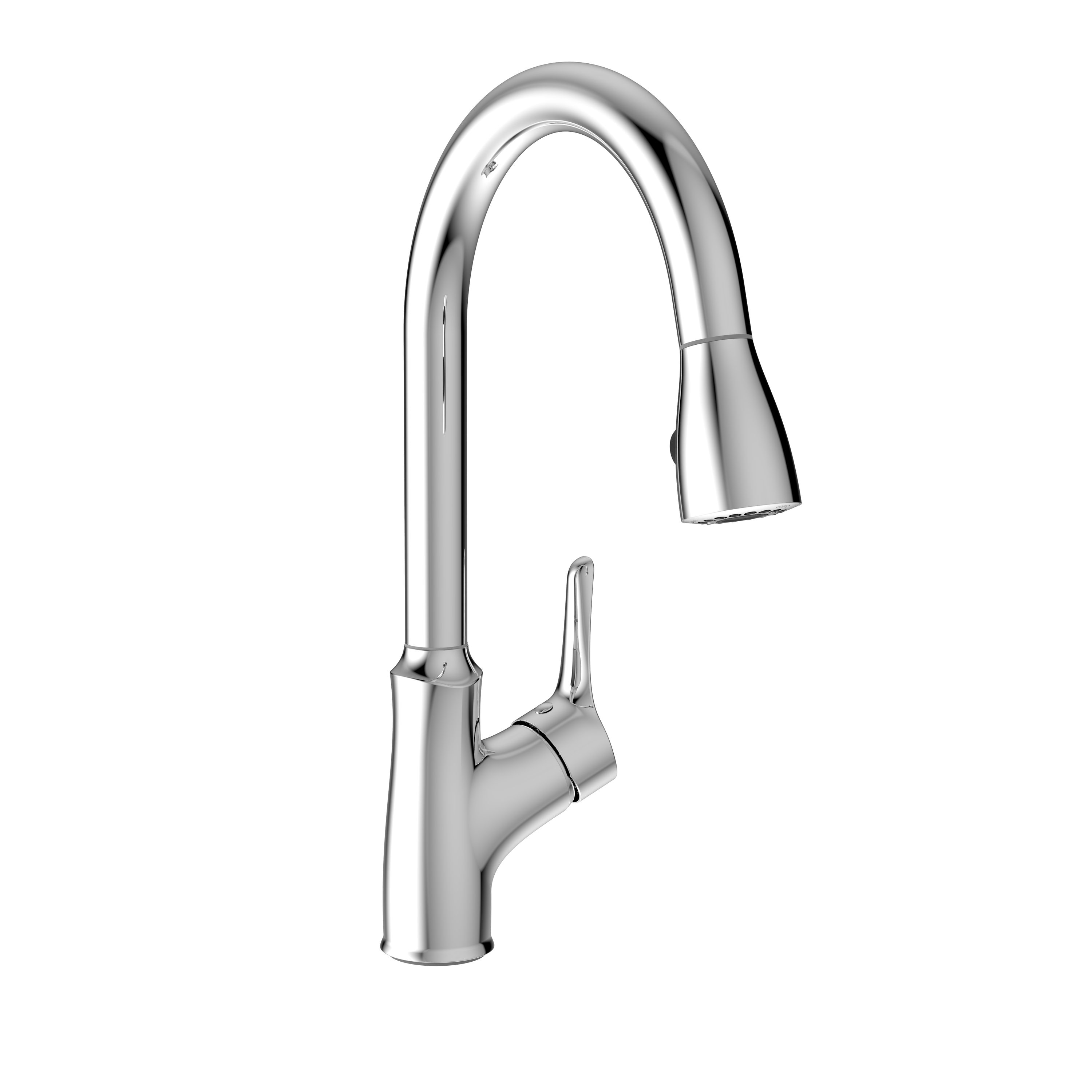 Belanger FUS78CCP Polished chrome Single Handle Deck-mount Pull-down Kitchen Faucet with Sprayer ( Deck Plate Included )