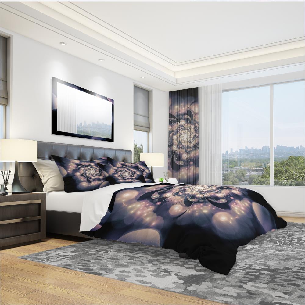 Designart BED8717-T 3 -Piece Blue Twin Duvet cover Set