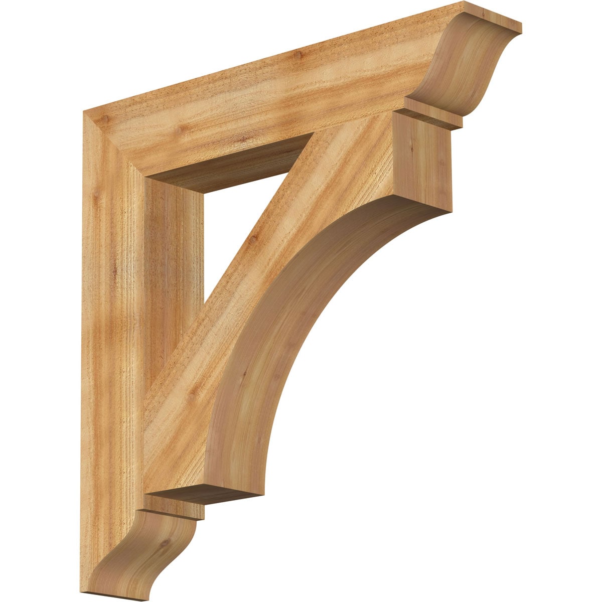 Ekena Millwork BKT06X34X34WTL01RWR Westlake traditional rough sawn 6-in x 34-in x 34-in Western red cedar Brown Wood Standard bracket