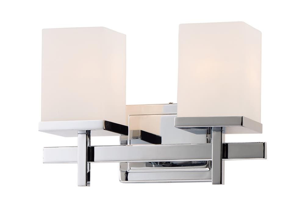 Maxim Lighting 2152SWPC Tetra 14-in 2 -Light Polished Chrome Modern/contemporary Vanity light
