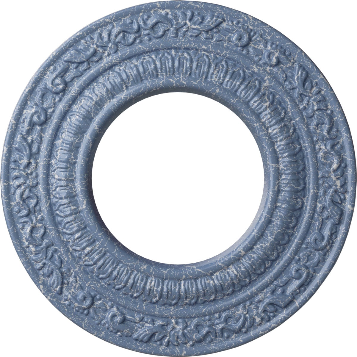 Ekena Millwork CM08ADAMC Andrea 8.125-in W x 8.125-in L Painted Americana Crackle Polyurethane Whole Ceiling Medallion