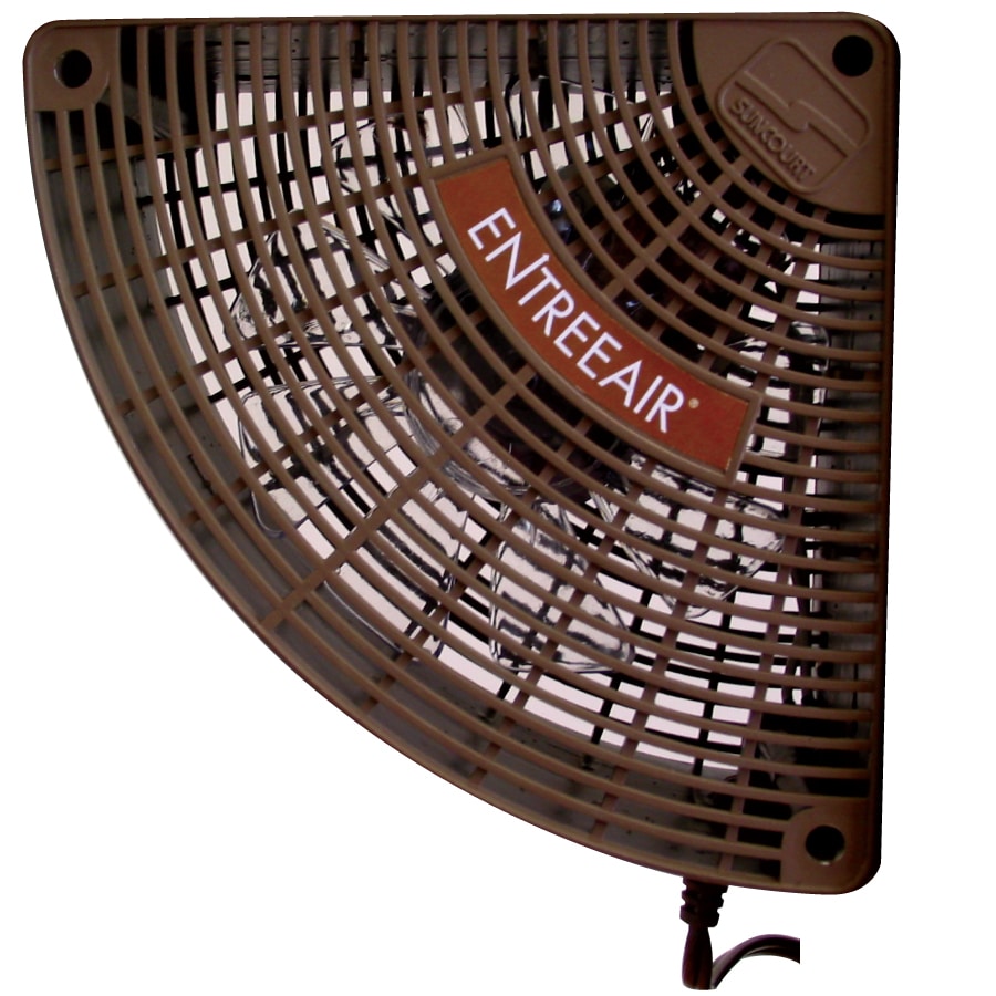 SUNCOURT Entree Air 5.25-in Brown Plastic Door Frame Fan at