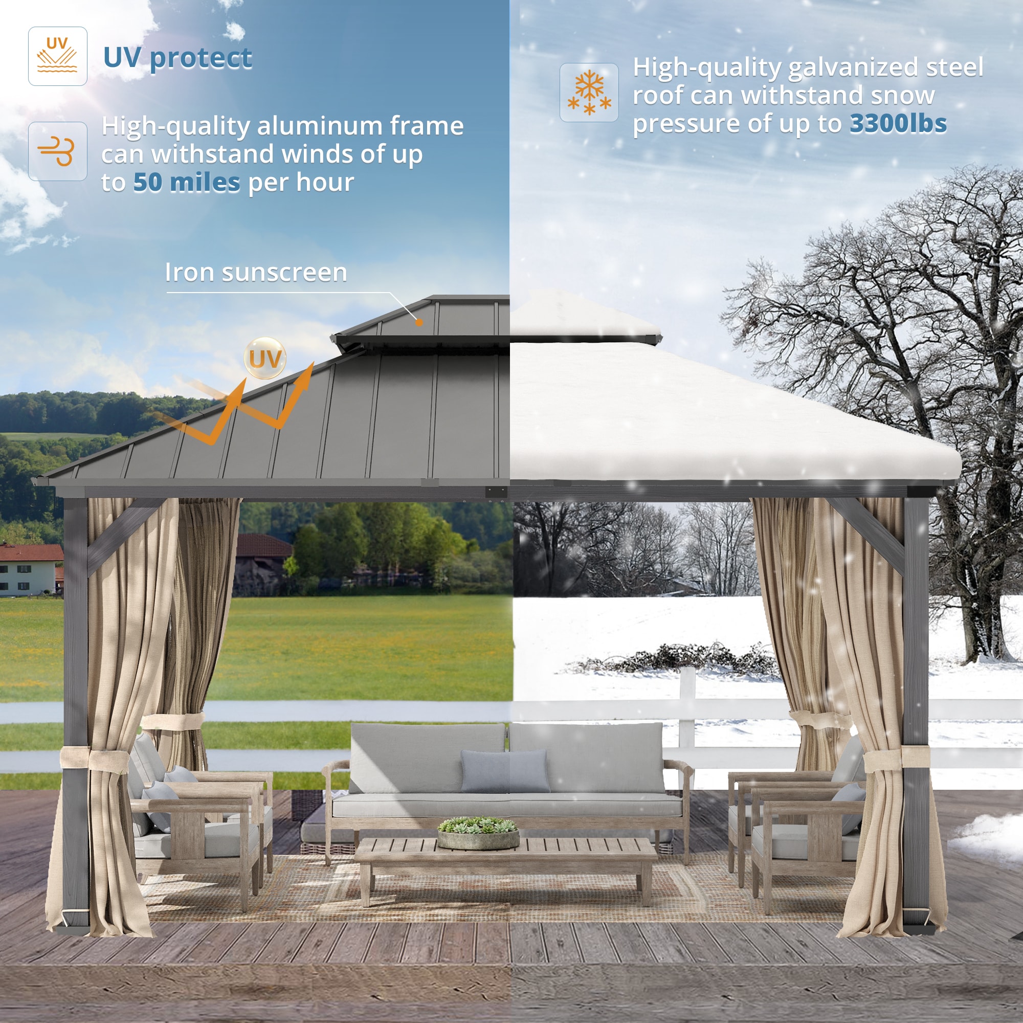 LUE BONA TL-002-2LS Wood-Resin-Gazebos - View #9