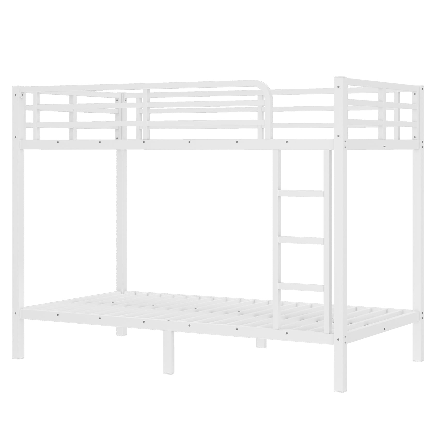 SINOFURN White Twin over twin Bunk Bed