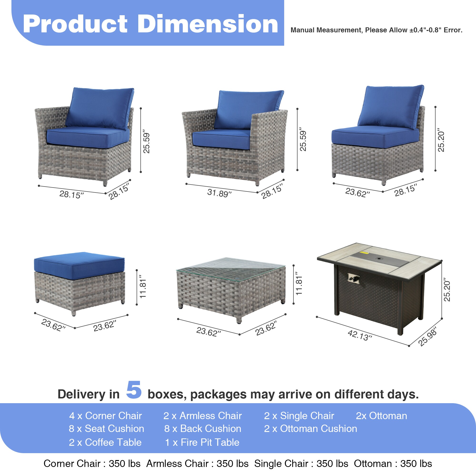 Pouuin SRSA110 Patio-Sofas-Daybeds - View #2