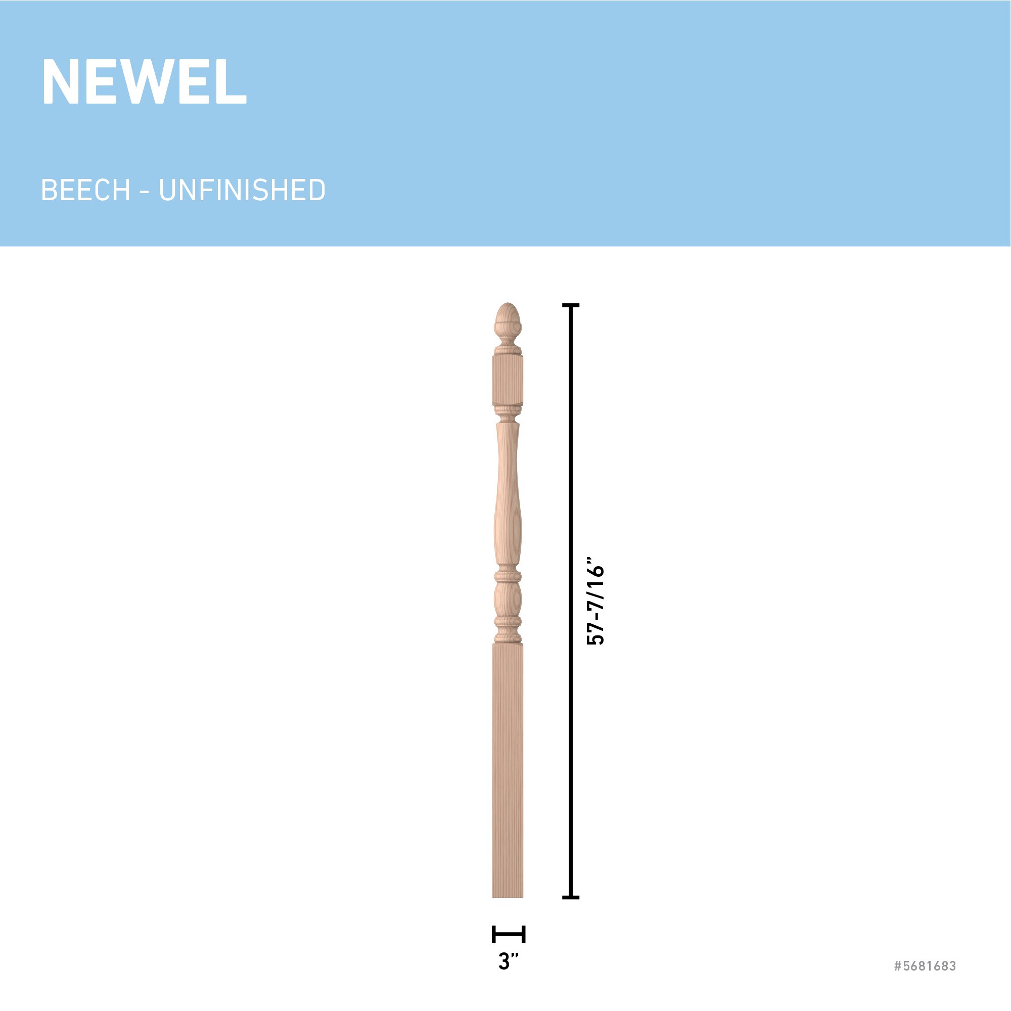 L.J. Smith Stair Systems LJP-3242-B Interior-Stairpart-Newel-Posts - View #3