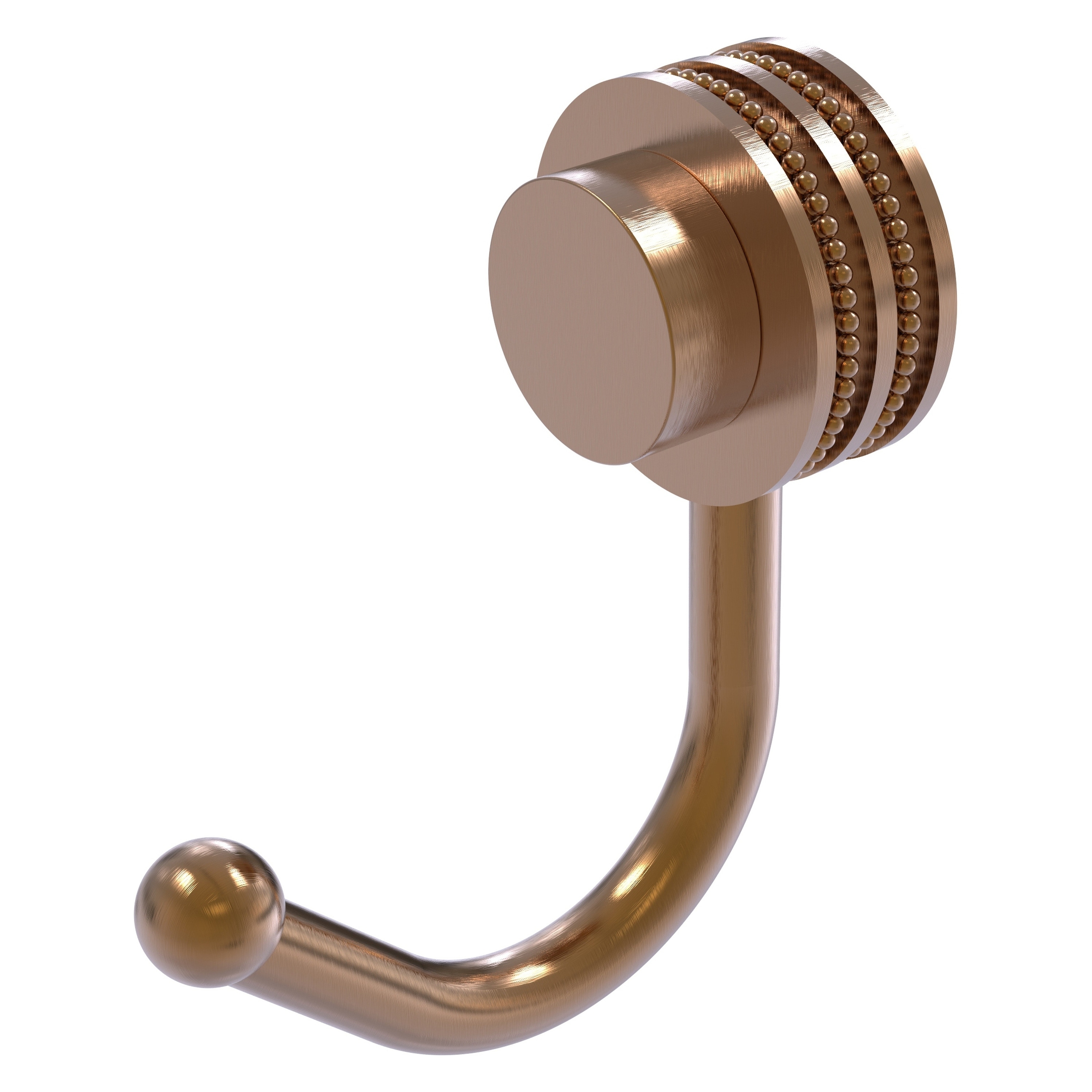 Allied Brass 420D-BBR Venus Brushed Bronze Single -Hook Wall mount Towel Hook