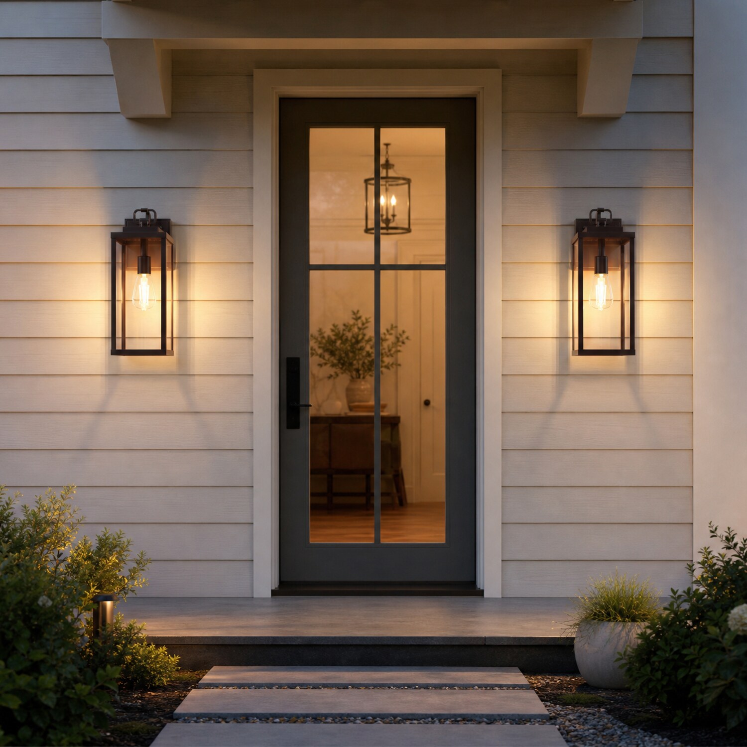 DORESshop 2 Pack Photocell Outdoor Wall Light with Upward Hook