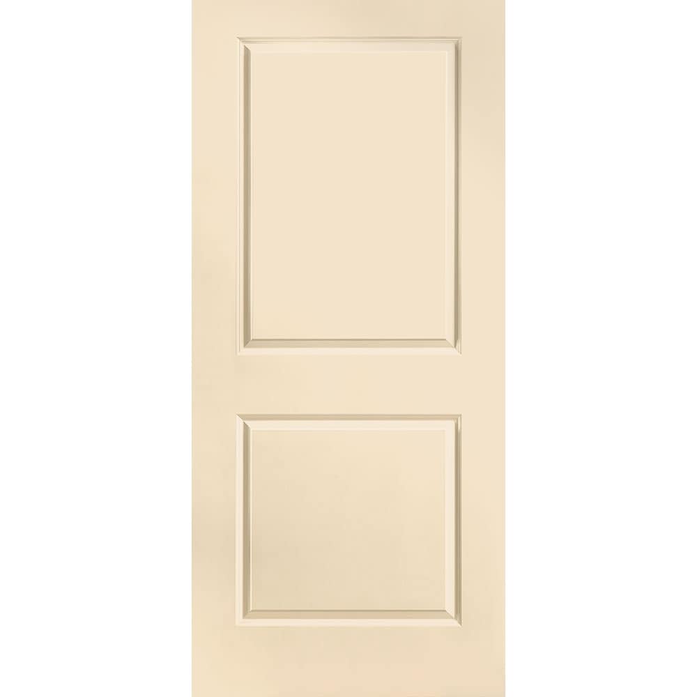 Masonite 1315987 Traditional 36-in x 80-in Cream N Sugar 2-panel square Smooth Solid core Prefinished Molded composite Slab Door