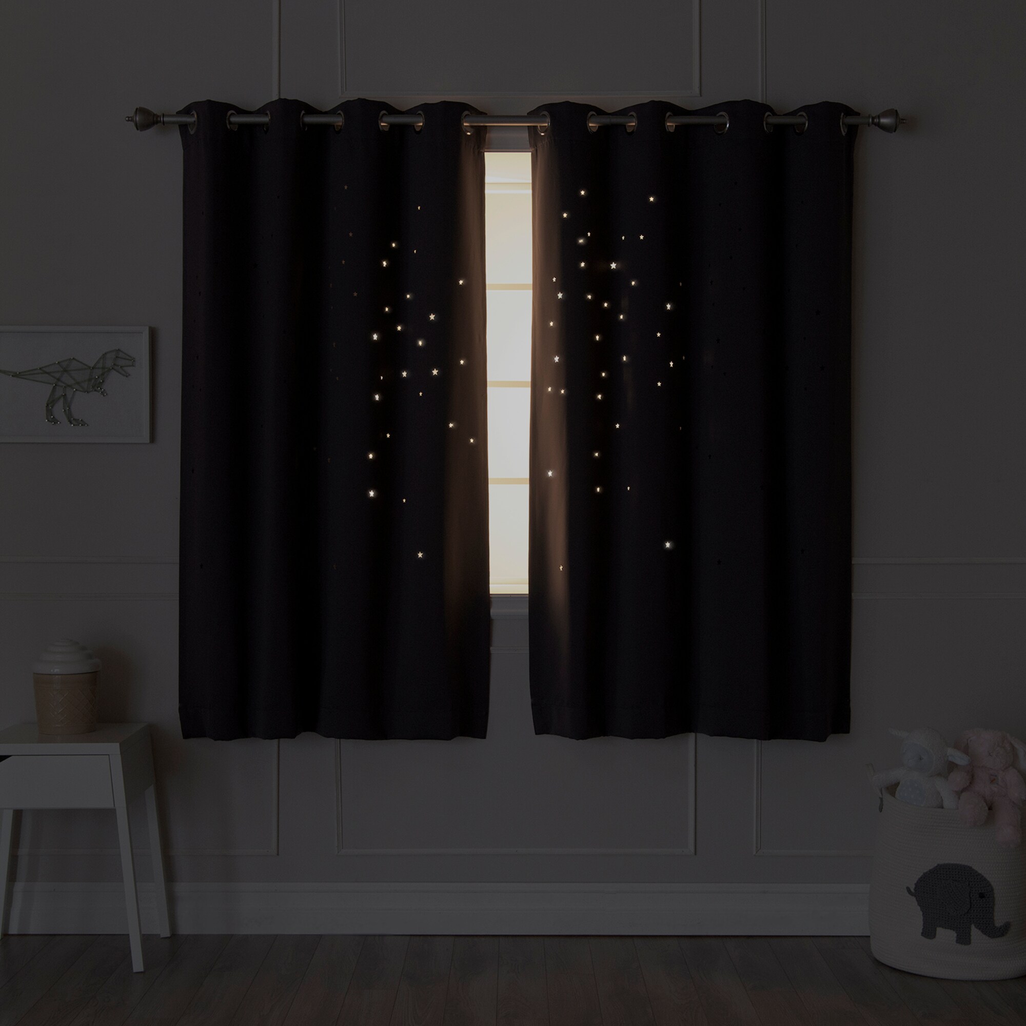 Best Home Fashion SIL-STARPUN-63-DK.G curtains - View #5