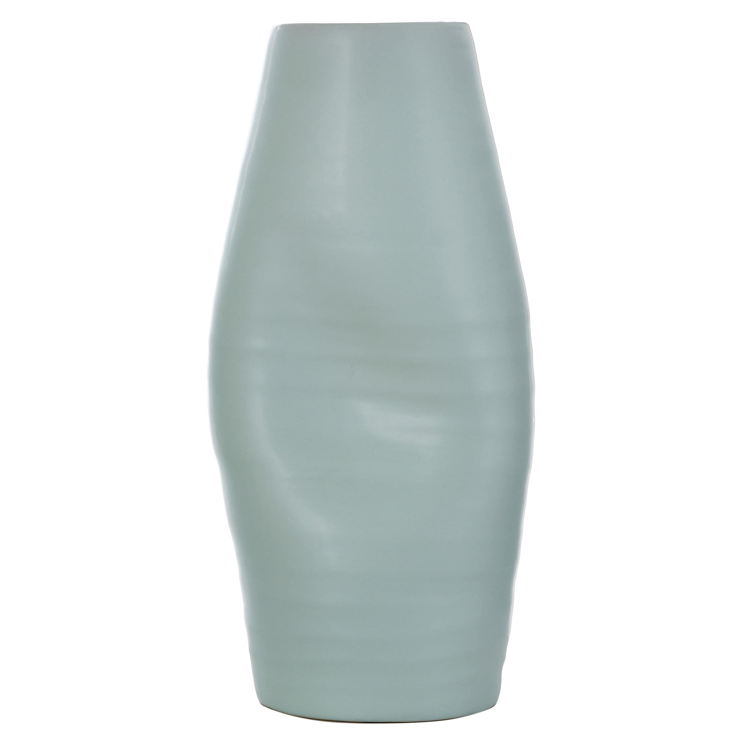 StyleCraft Home Collection AC11554DS Blue Ceramic Modern Vase