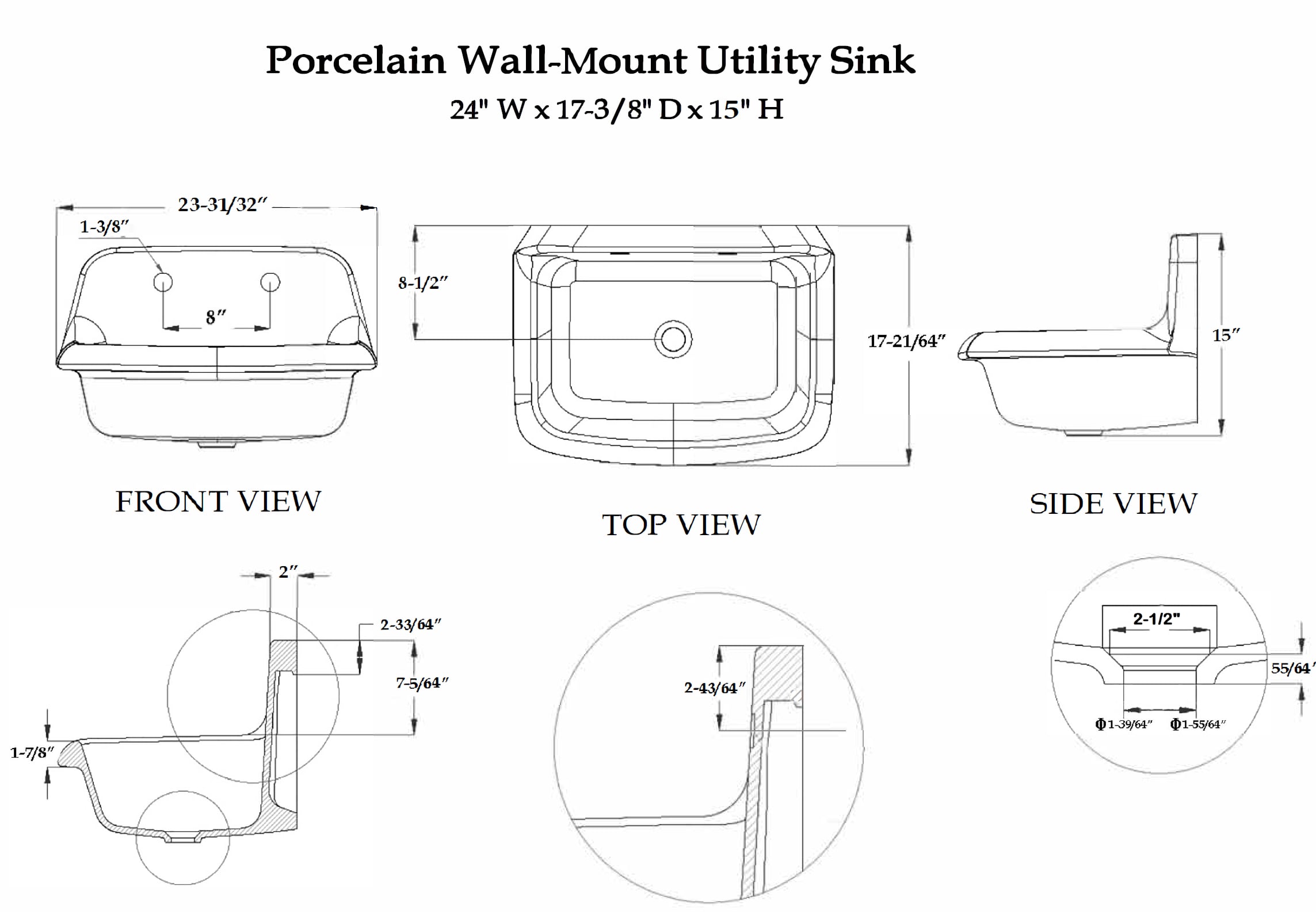 DreamLine US63X241500 Laundry-Tubs-Utility-Sinks - View #6
