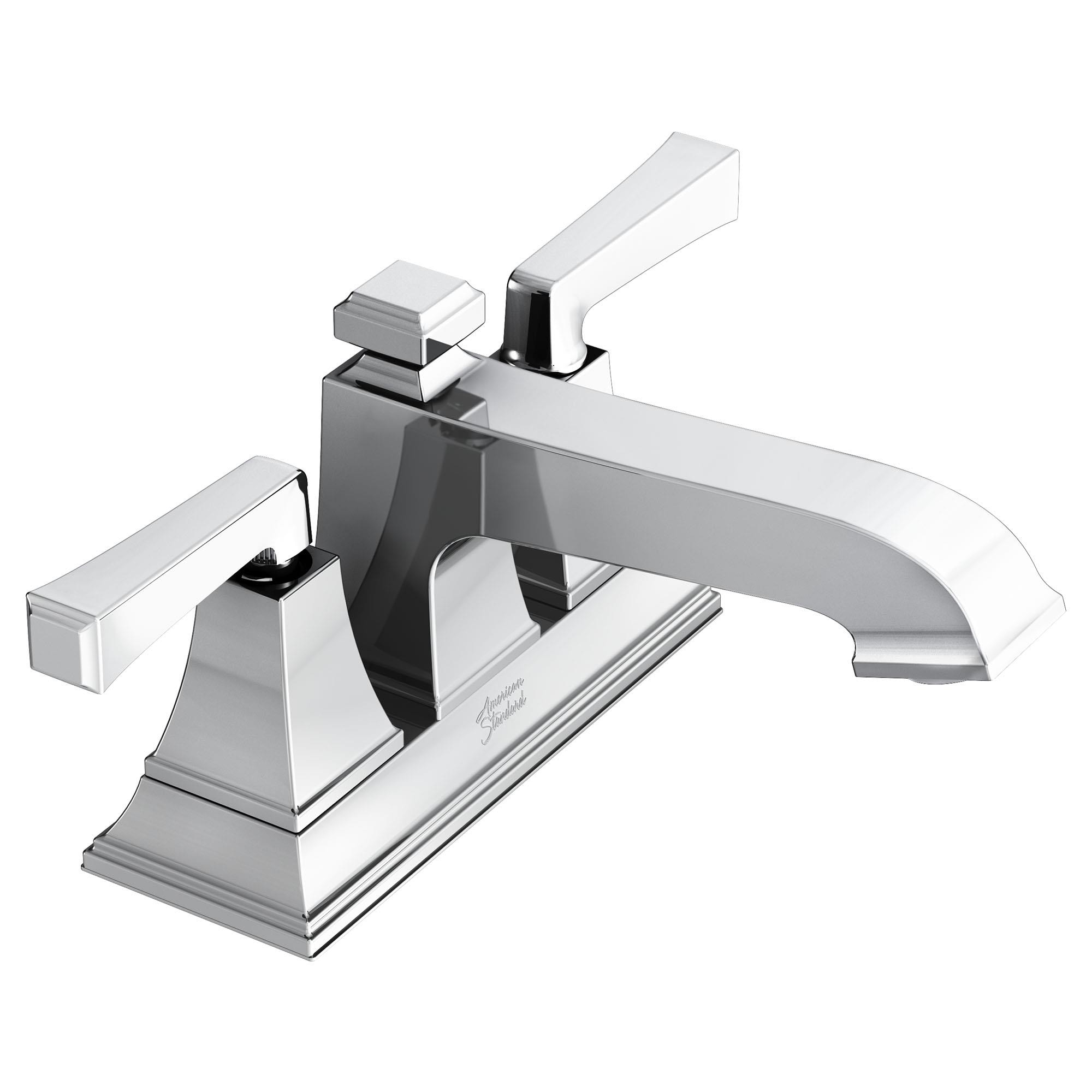 American Standard 7455207.002 Town Square S Polished Chrome 4-in centerset 2-handle WaterSense Low-arc Commercial/Residential Handle Bathroom Sink Faucet