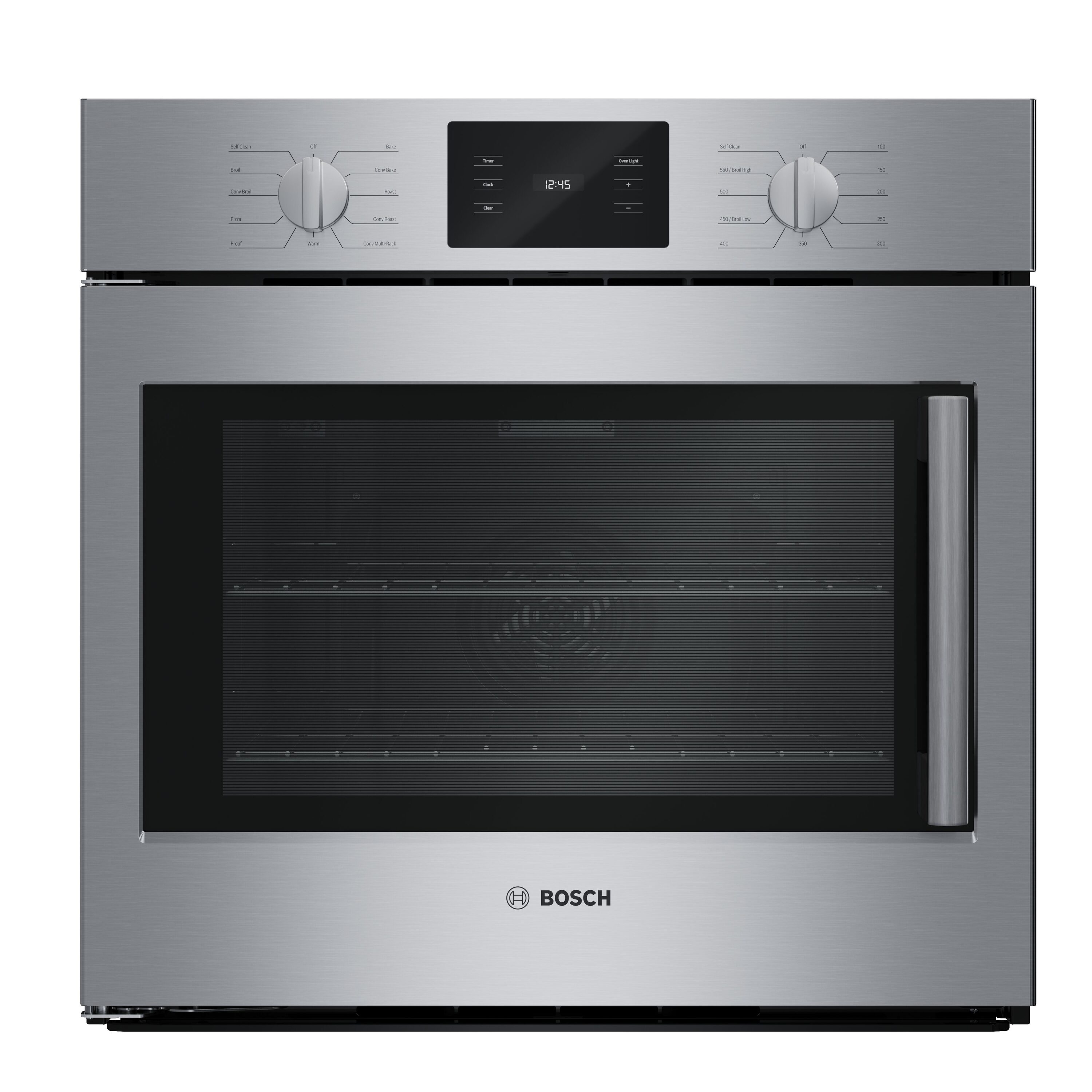Bosch 500 Series 30 inch Single Electric Wall Oven True Convection and Self-cleaning ( Stainless steel ) #HBL5455LUC