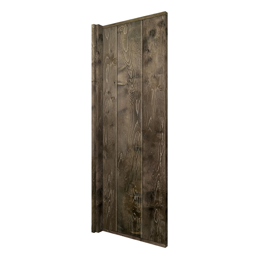 CALHOME 24-in x 42-in Espresso Flush Textured Solid core Prefinished Pine Interior Slab Door