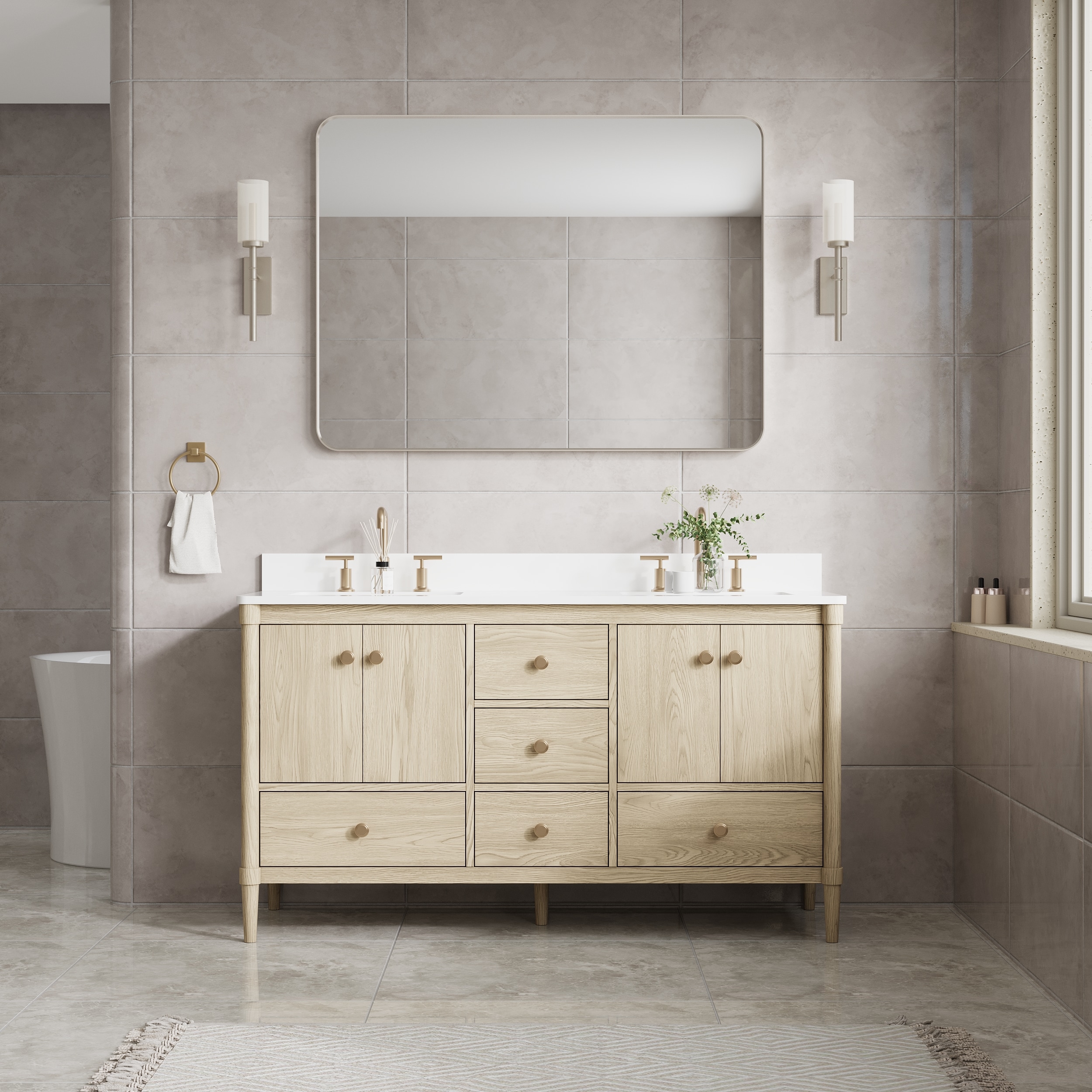 WELLFOR EX-2MC1526LBK Framed-Bath-Mirrors - View #2