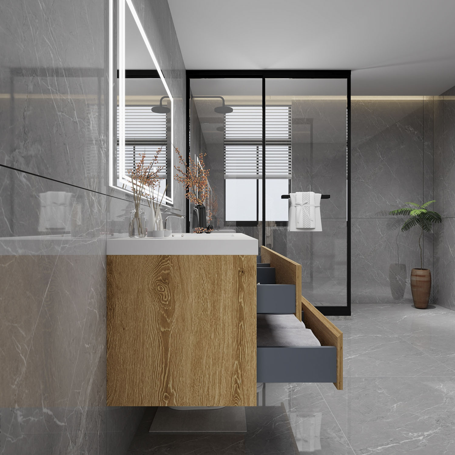 BV Better Vanity LOUIS60S-YW Bath-Vanity-Combo - View #7