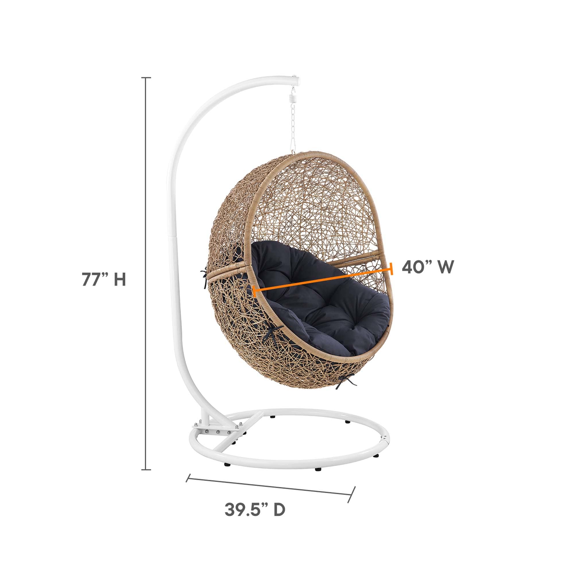 Modway EEI-6262-CAP-NAV Swing-Gliders - View #3