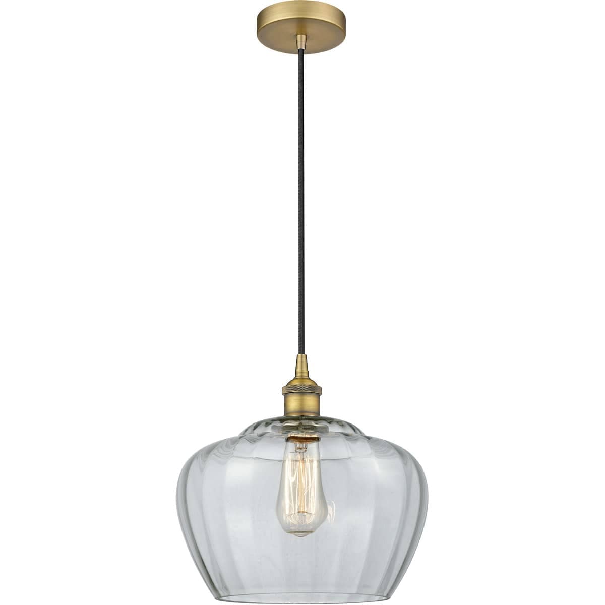 Innovations Lighting -  616-1P-BB-G92-L Edison Fenton Mini Pendant Brushed Brass