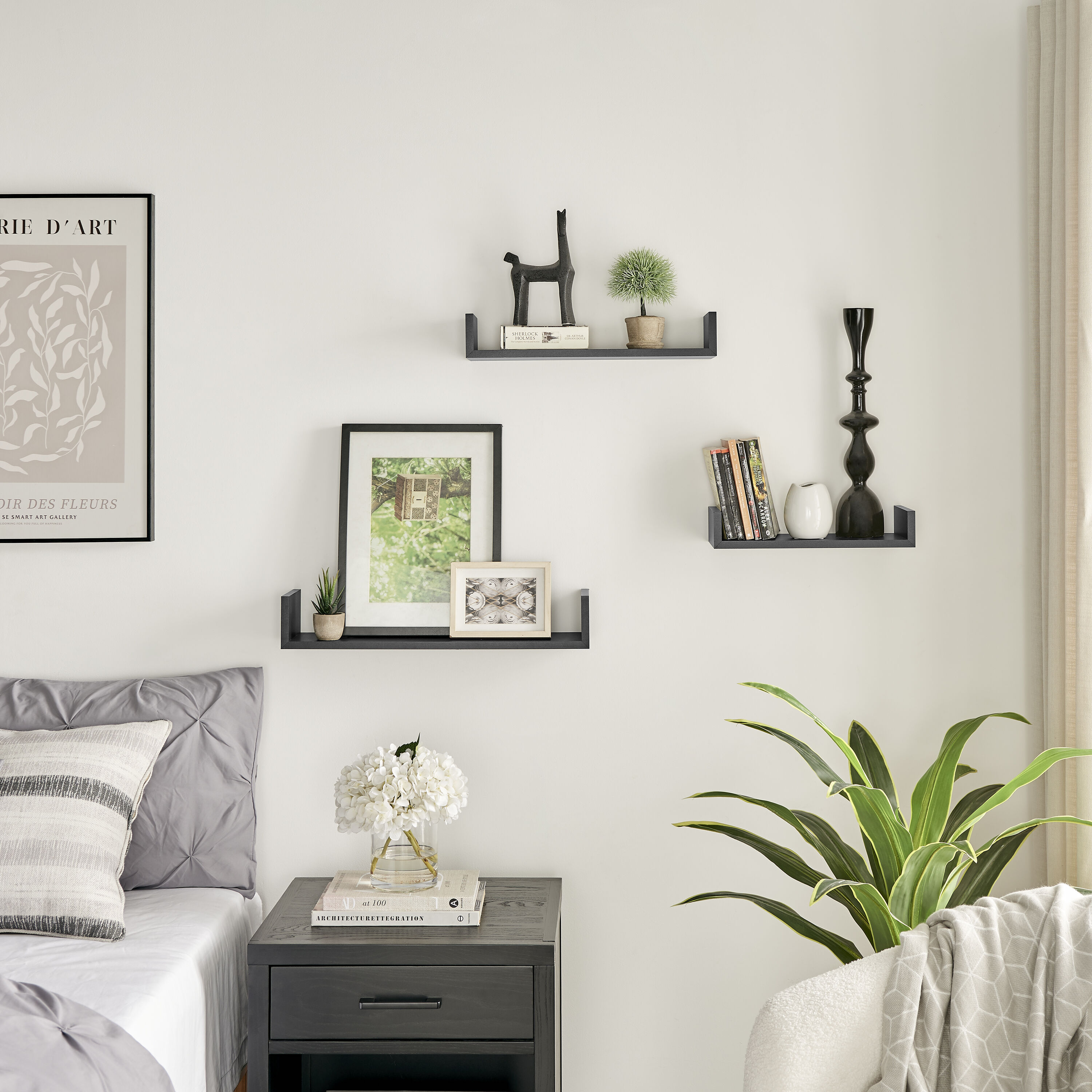 Danya B. XF22039BK Wall-Mounted-Shelving - View #3