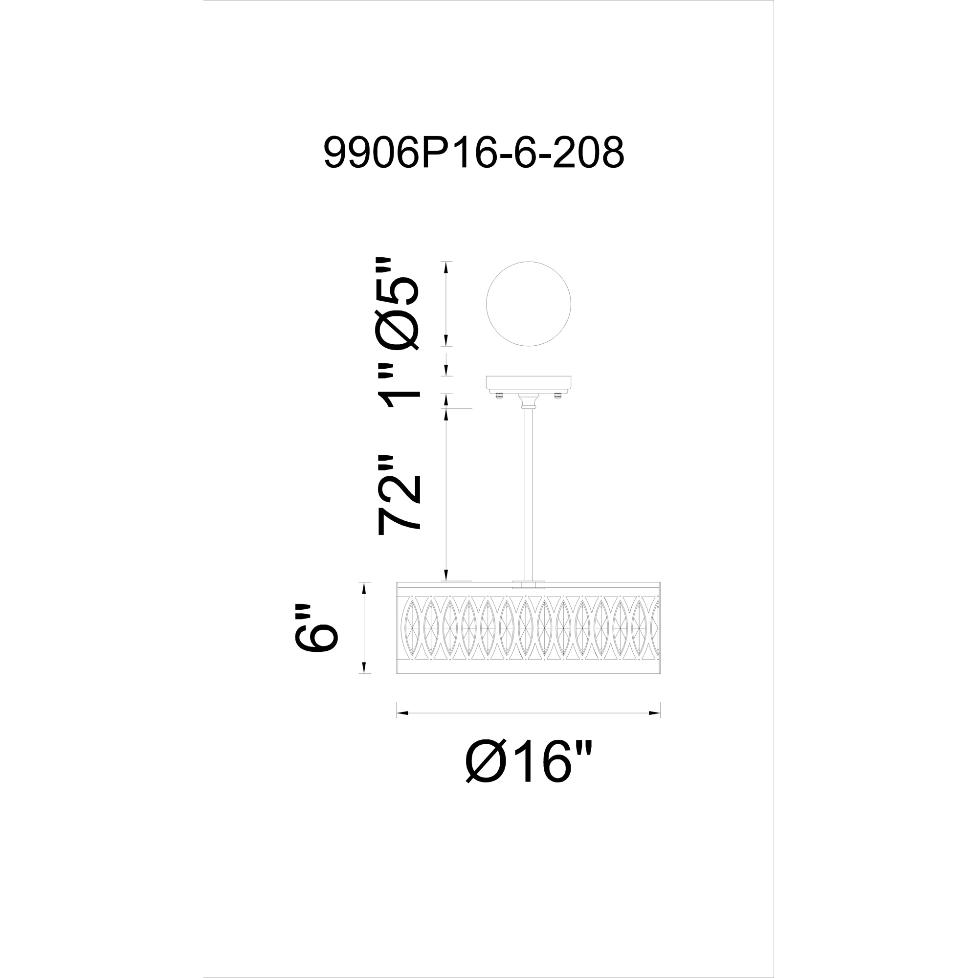CWI Lighting 9906P16-6-208 b090015 - View #8
