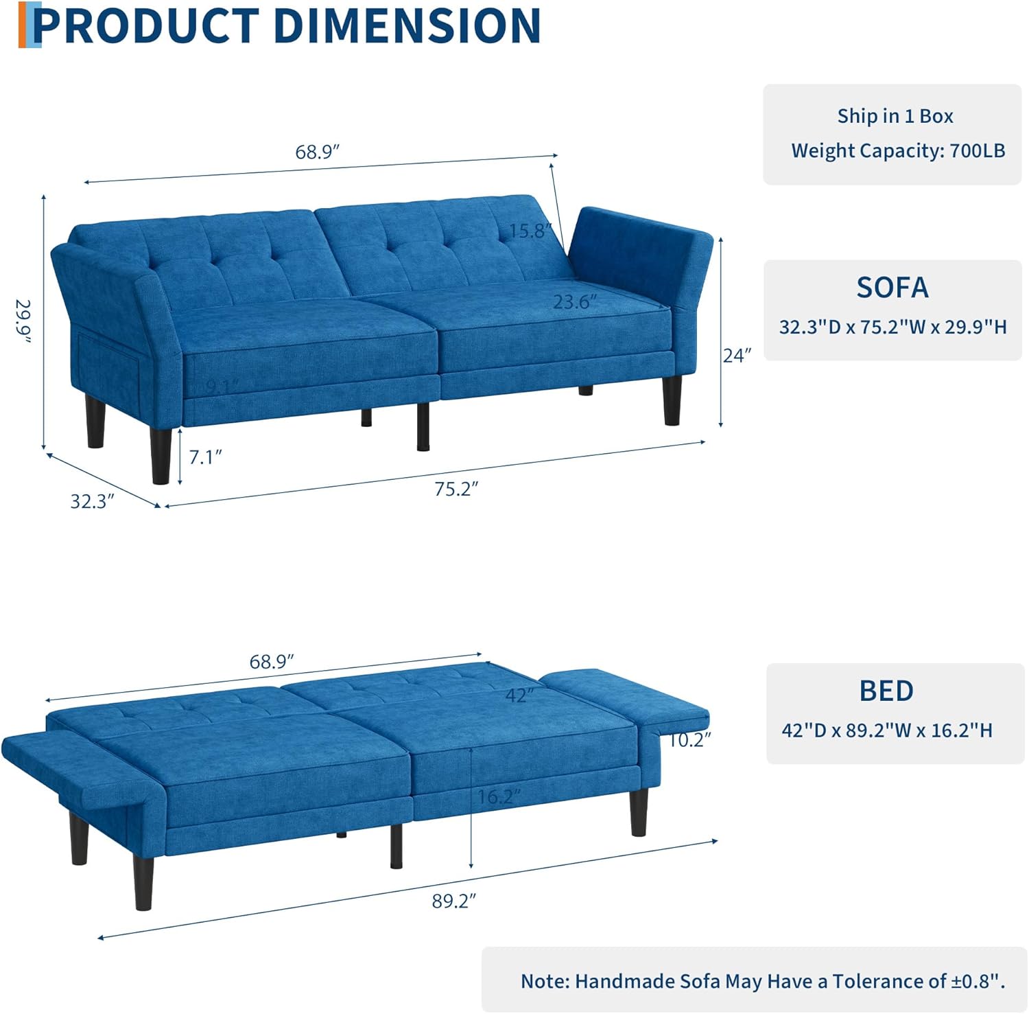 Qeetex LHF-SF-QTY9U8043 Sofas-Loveseats - View #2