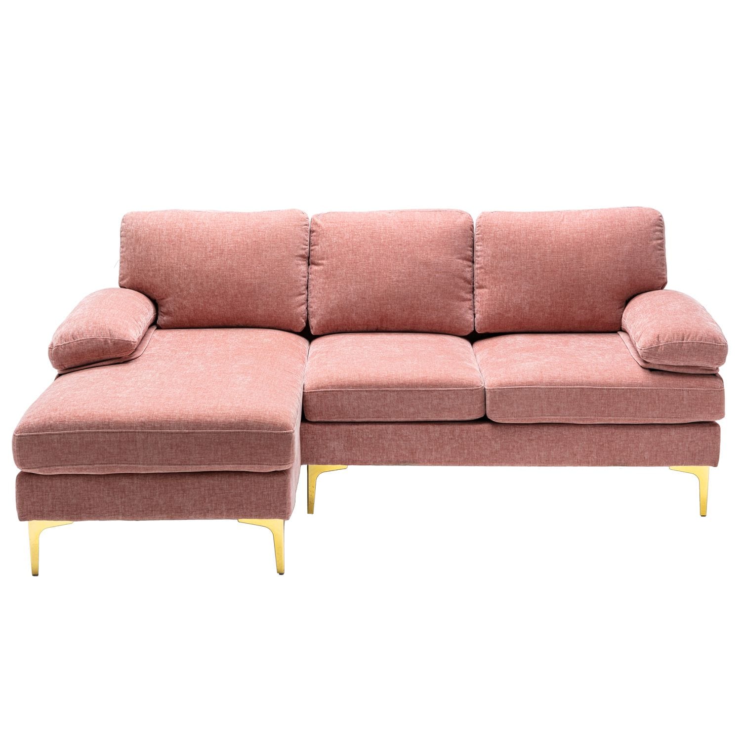 JASMODER W395S00009 81.5-in Modern Pink Polyester/Blend Sofa