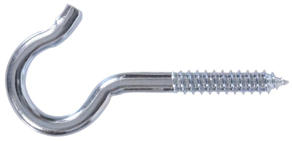 Hillman 0.21-in Zinc Steel Screw Hook (8-Pack) in the Hooks department at