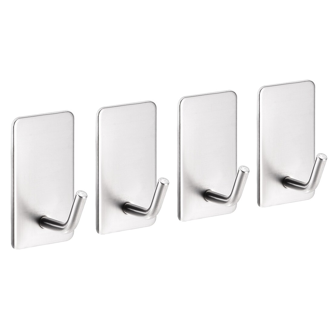 Unique Bargains - Adhesive Hooks Wall Hooks 304 Stainless Steel Hangers 45mmx25mmx25mm for Kitche...