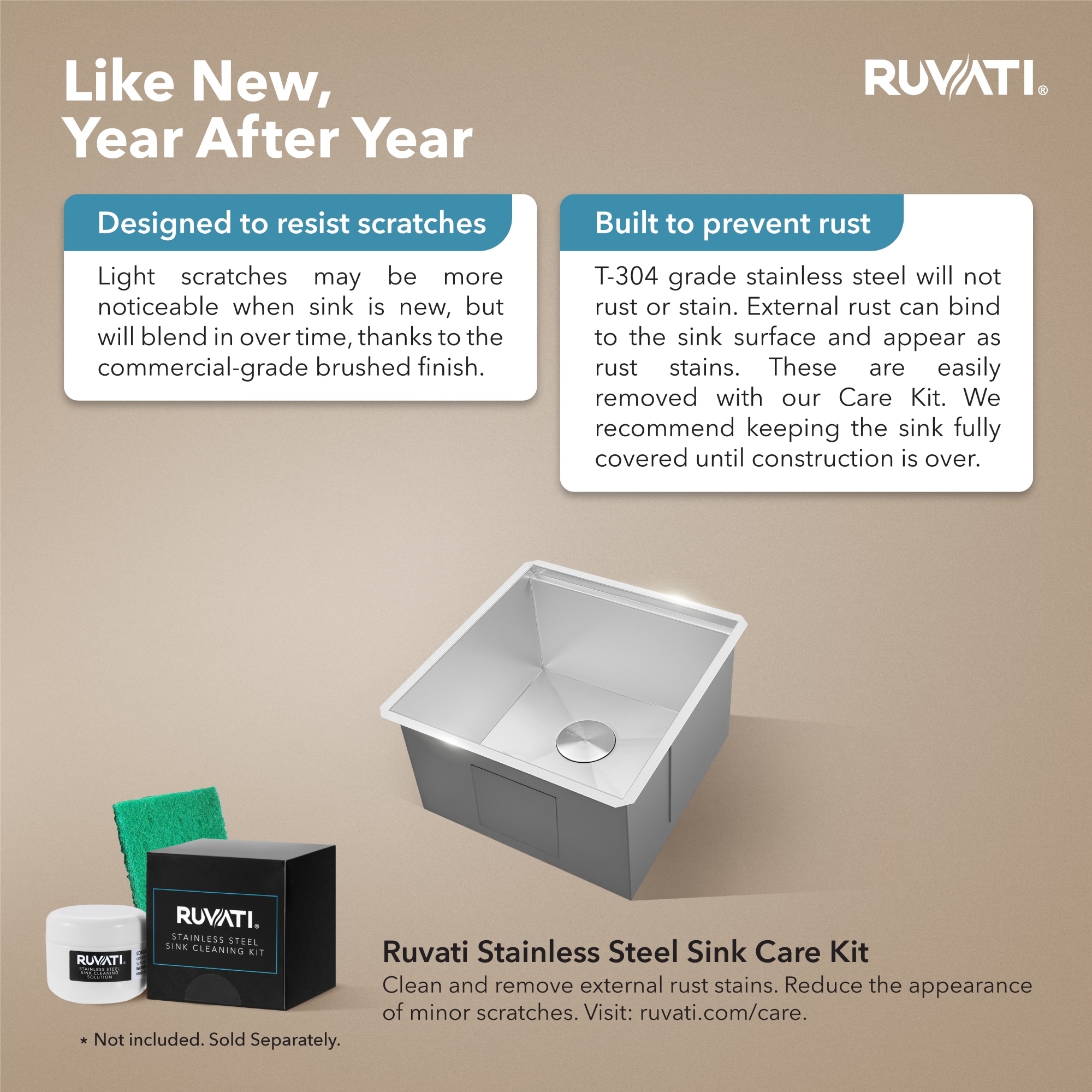 Ruvati RVH8316 Kitchen-Sinks - View #8