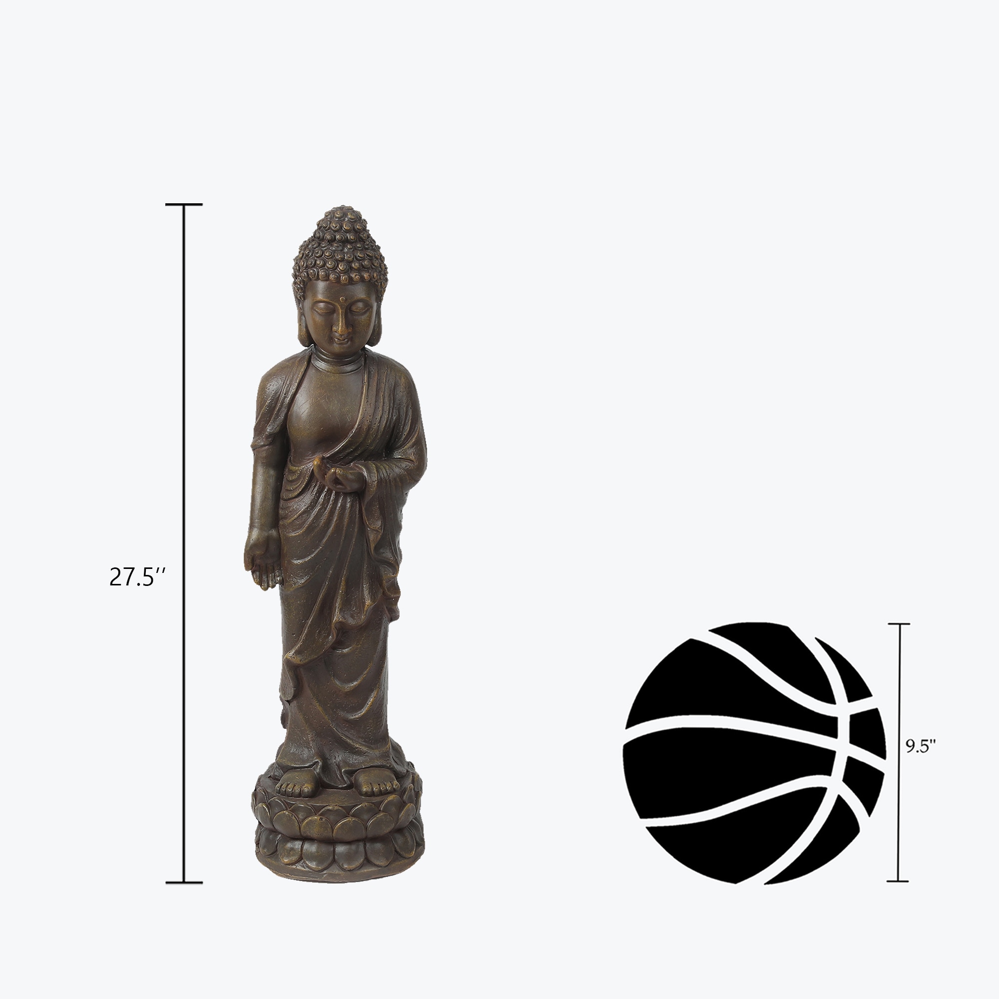 LuxenHome WHST1036 Garden-Statue - View #9