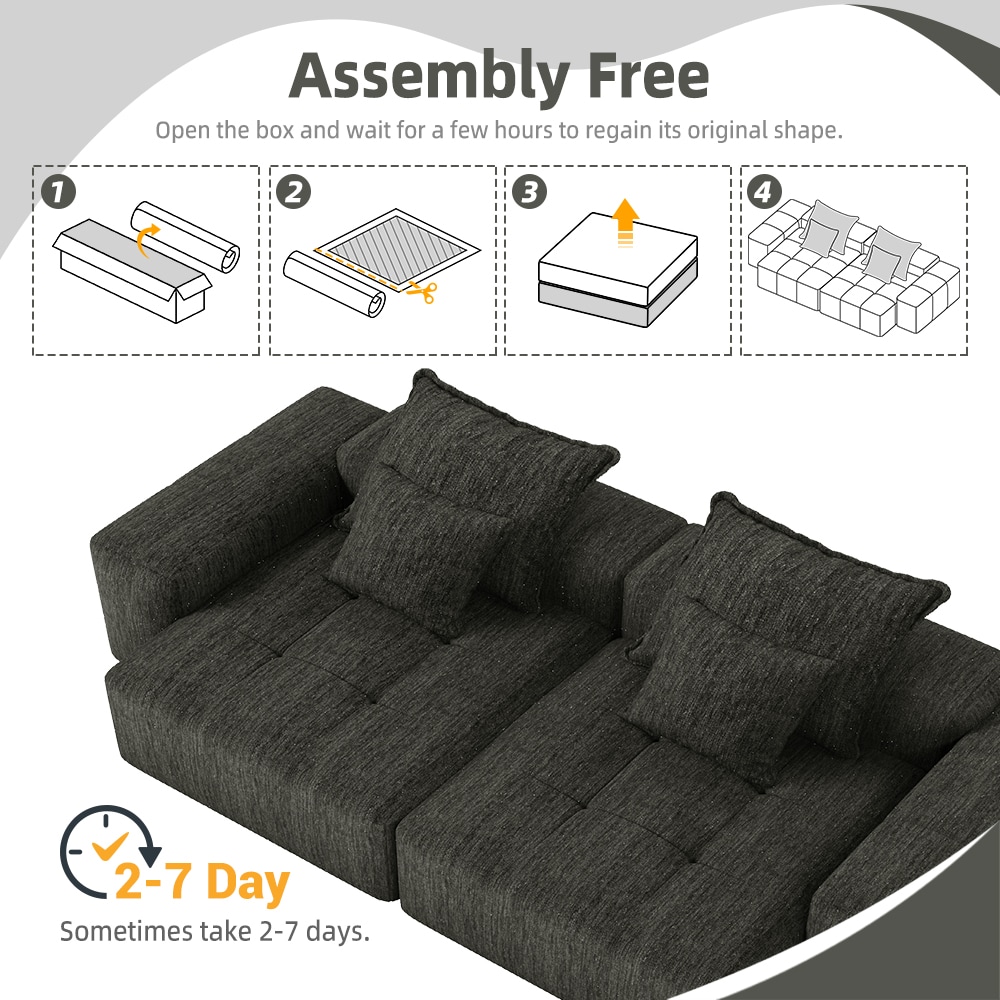 Homy Casa YSLN-BK Sofas-Loveseats - View #8